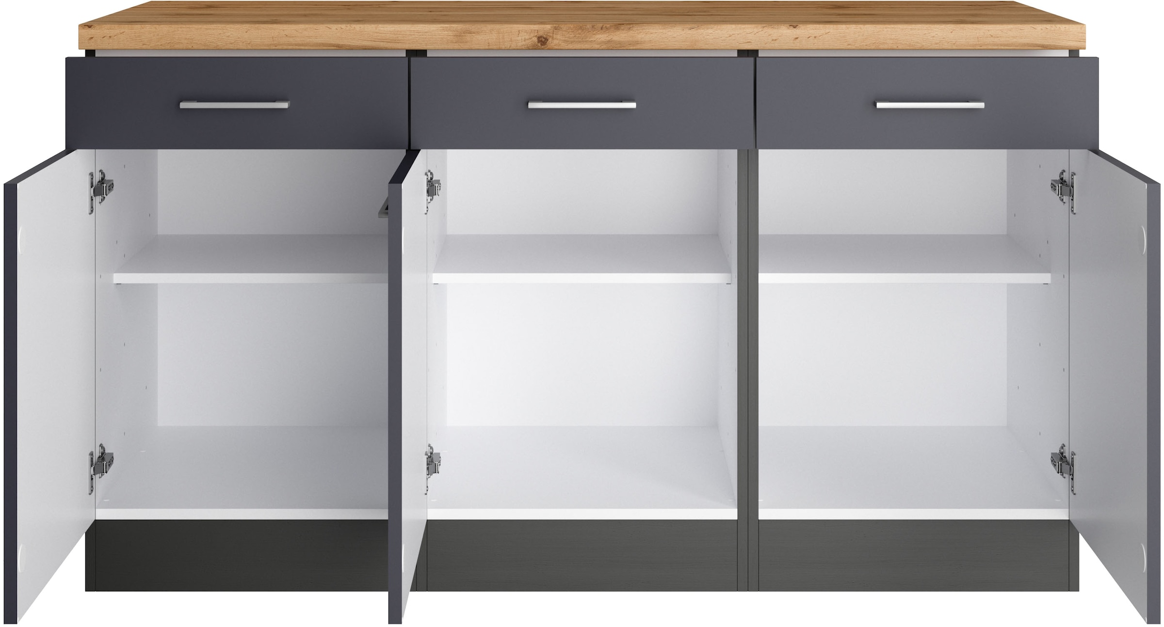 KOCHSTATION Unterschrank »KS-Milan«, HELD Möbel, Unterschrank 150 cm, matte oder hochglänzende Fronten