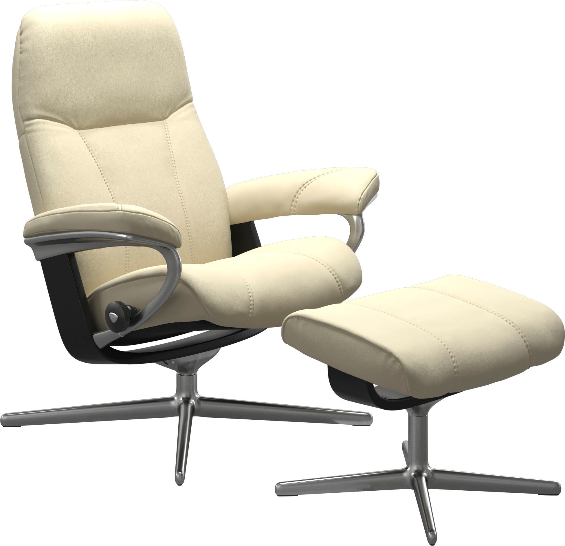 Stressless® Fußhocker »Consul«, mit Cross Base, Größe S, M & L, Holzakzent Schwarz