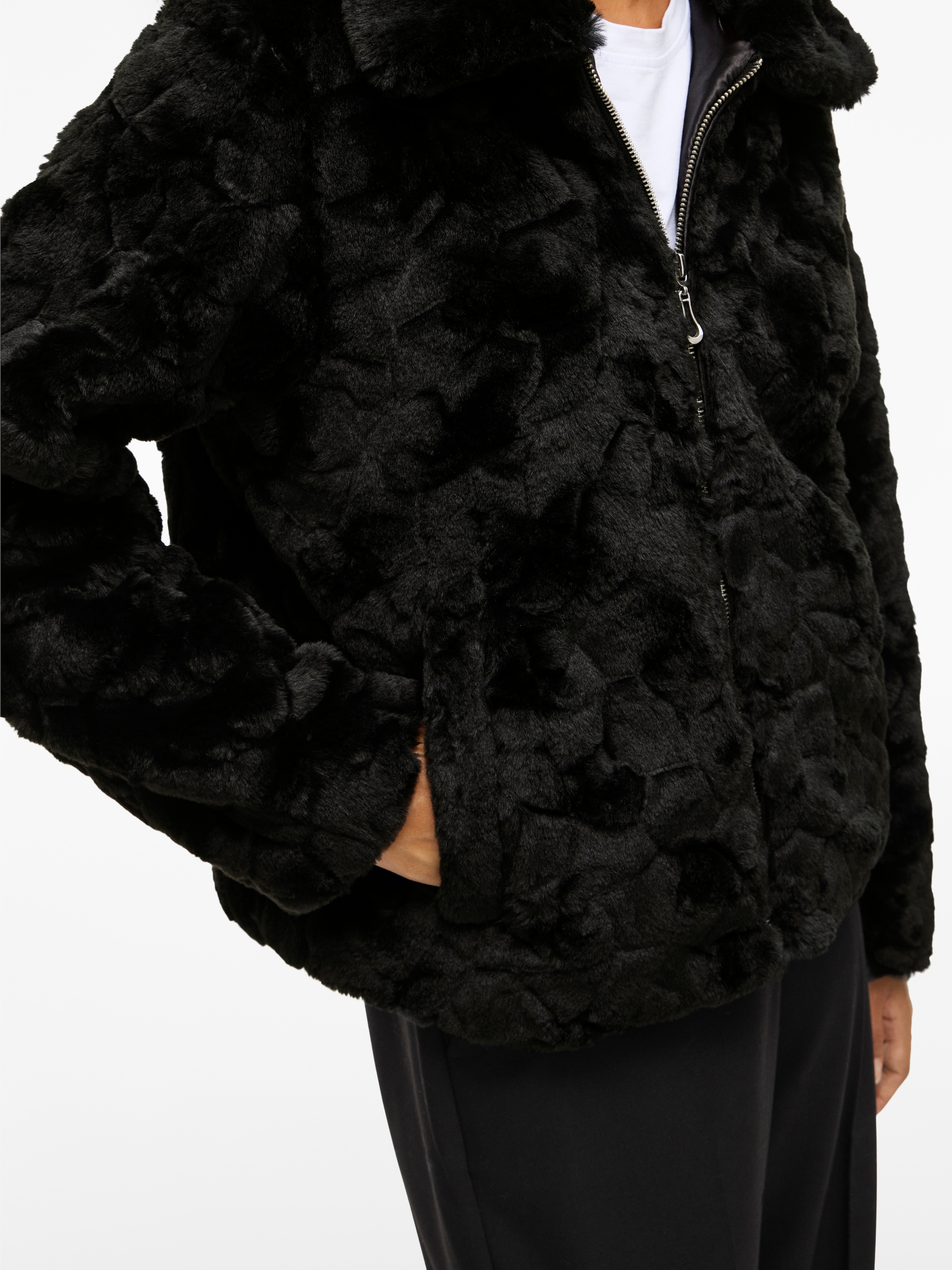 Vila Fellimitatjacke "VIDORTE L/S JACKET/PB" ohne Kapuze günstig online kaufen