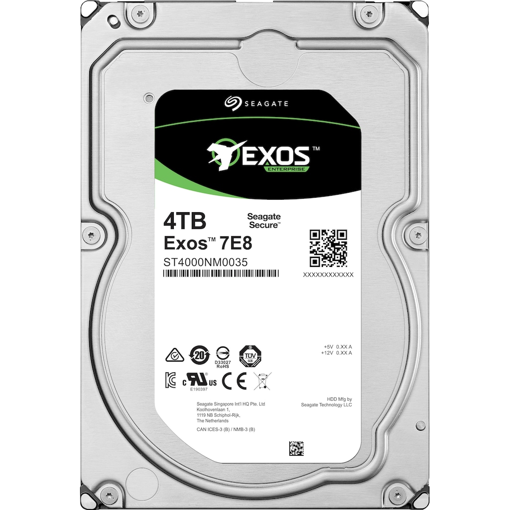 Seagate HDD-Server-Festplatte »Exos 7E8 4TB SATA 512n«, Anschluss SATA, Bulk