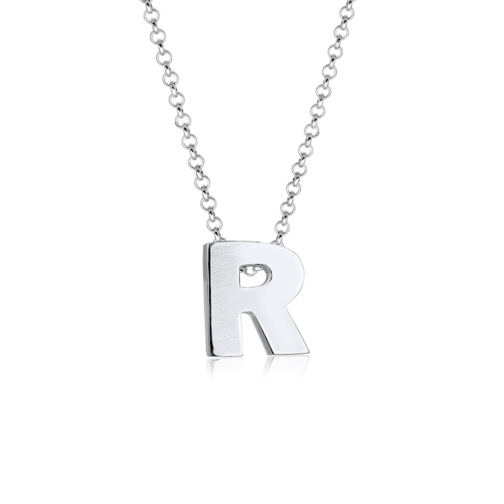 Elli Kette mit Anhänger »Buchstabe R Initialen Trend Minimal 925 Silber«