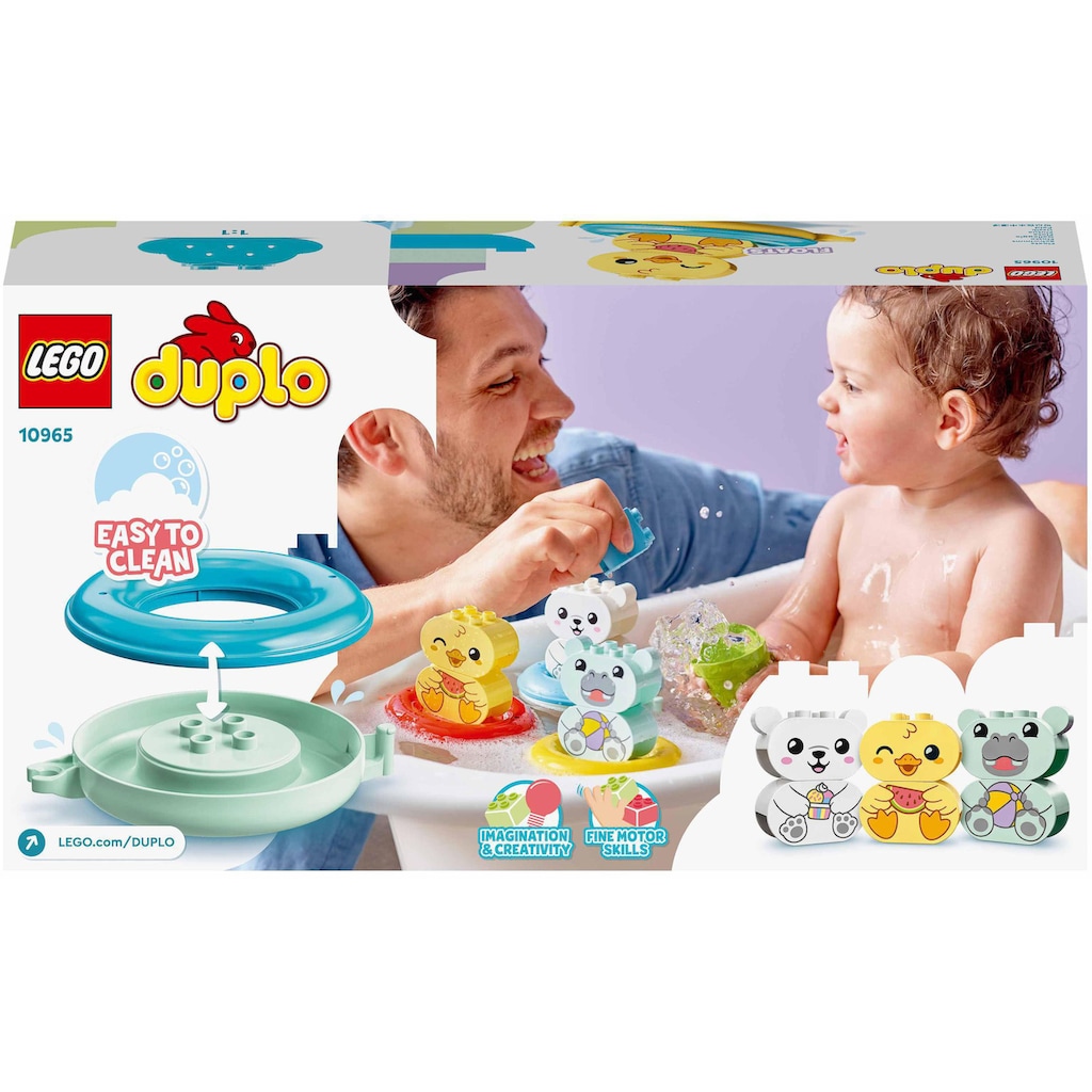 LEGO® Konstruktionsspielsteine »Badewannenspaß: Schwimmender Tierzug (10965), LEGO® DUPLO«, (14 St.), Badewannenspielzeug