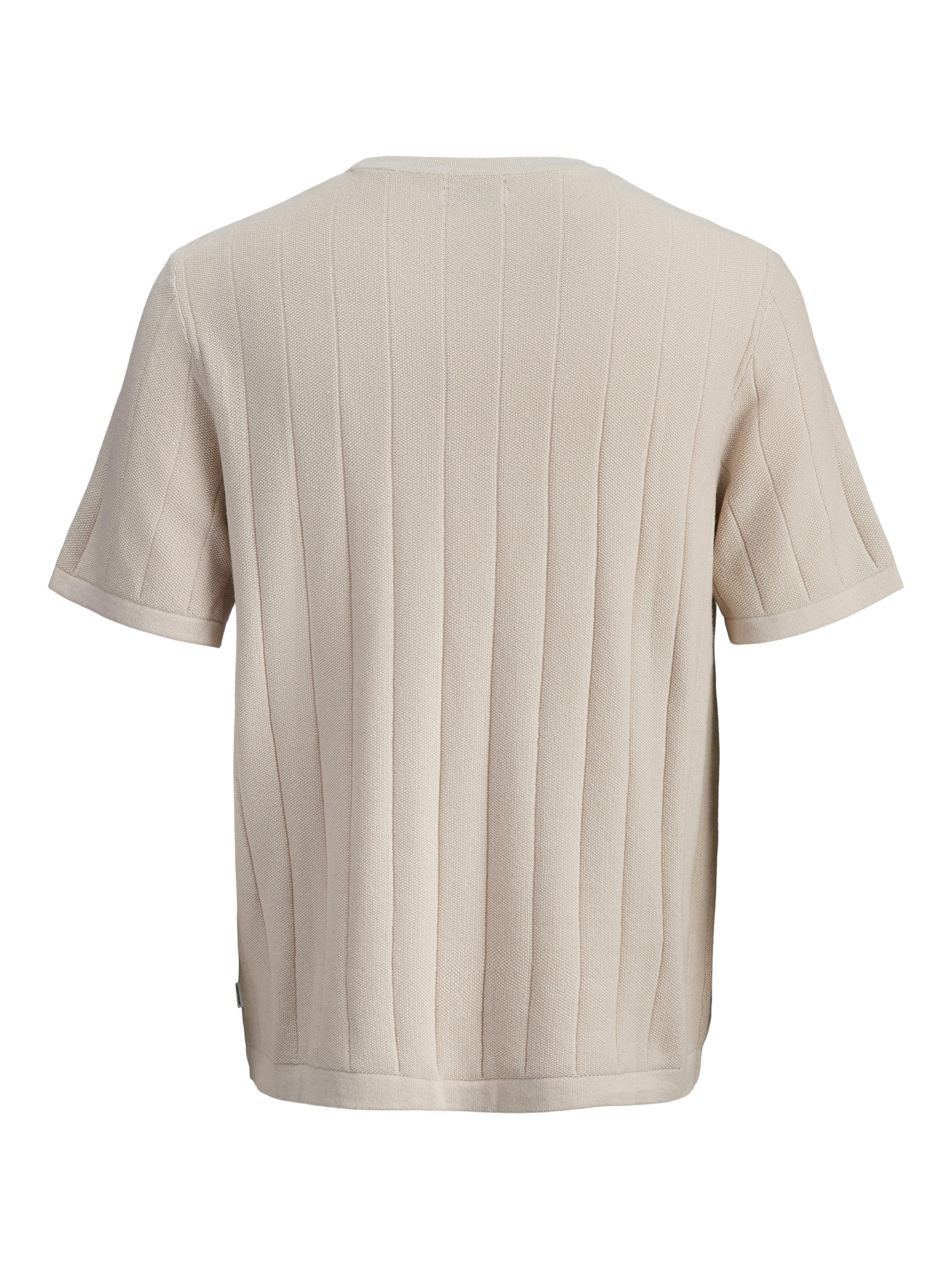 Jack & Jones Kurzarmpullover »JJEBRADLEY KNIT TEE SS LN« Baumwolle, mit vertikaler Rippstruktur