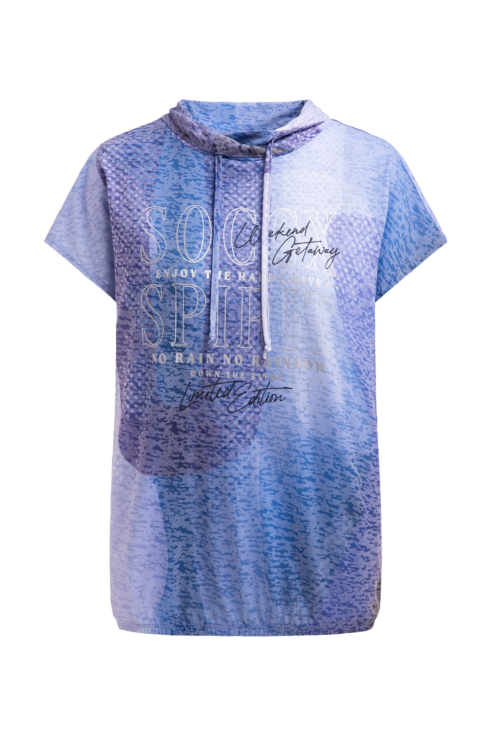 SOCCX Rundhalsshirt mit Gummizug im Saum