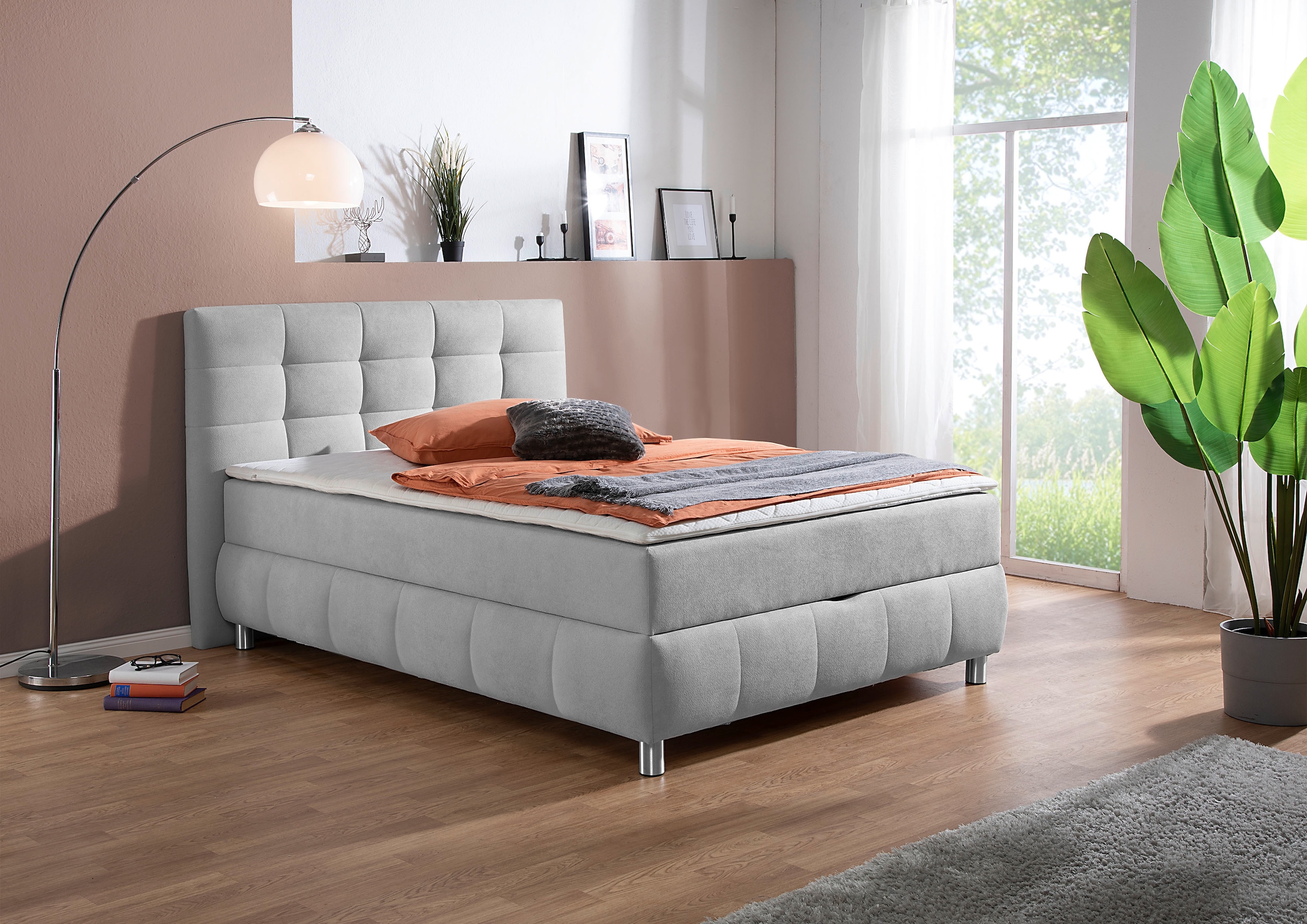 Home affaire "Marvao inkl. Bettkasten und Topper" Boxbett mit Bettkasten, inkl. Topper