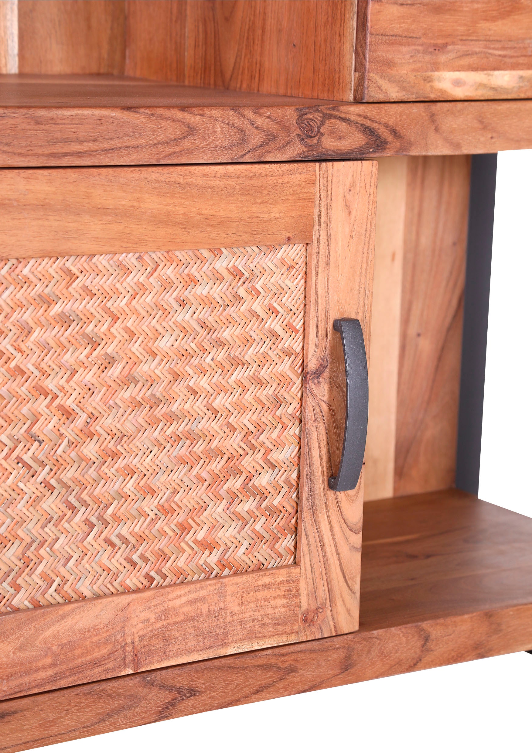 Gutmann Factory Regal »Alvara« Massivholz, Rattangeflecht in der Front
