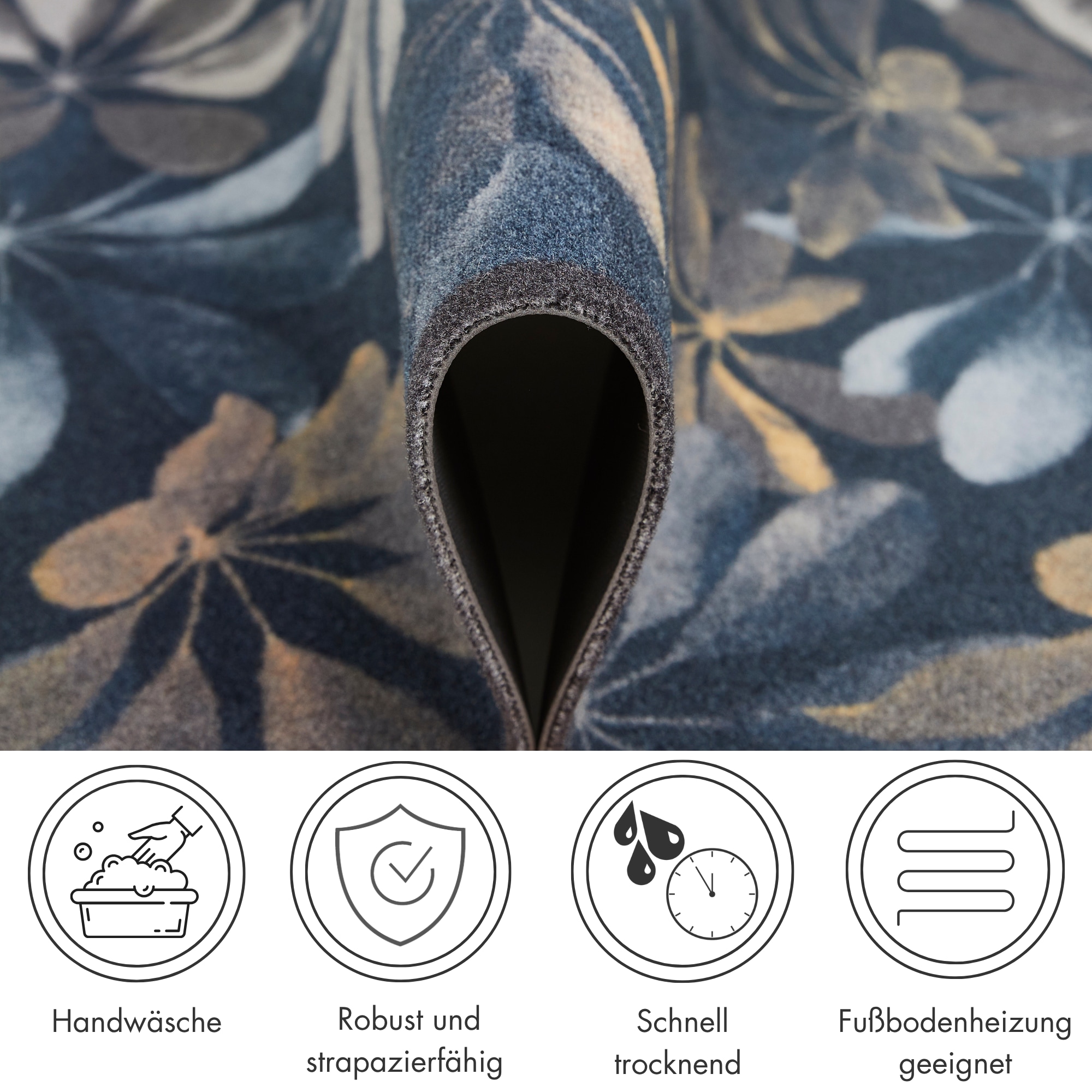 Andiamo Fußmatte »Metropolitan, Welcome, Made in Belgium«, rechteckig, 4 mm Höhe, Schmutzfangmatte, mit Spruch, rutschhemmend, waschbar
