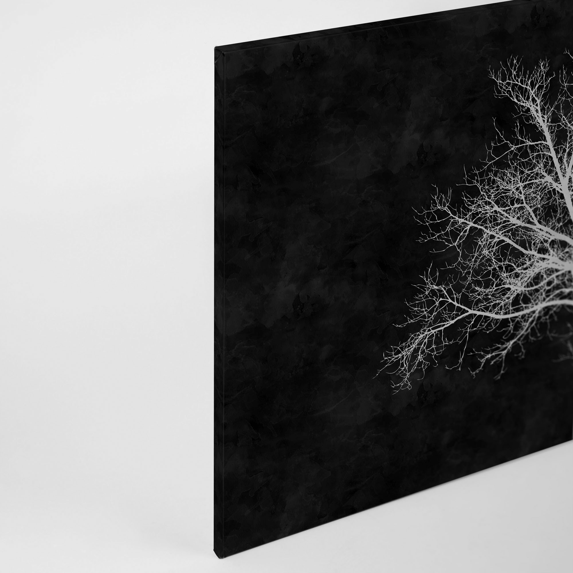 A.S. Création Leinwandbild »blackboard«, Kunst-Gemälde-Kinder, (1 St.), Schwarz-Weiß Baum Keilrahmen Tafel Leinwand-Bild Wohnzimmer modern
