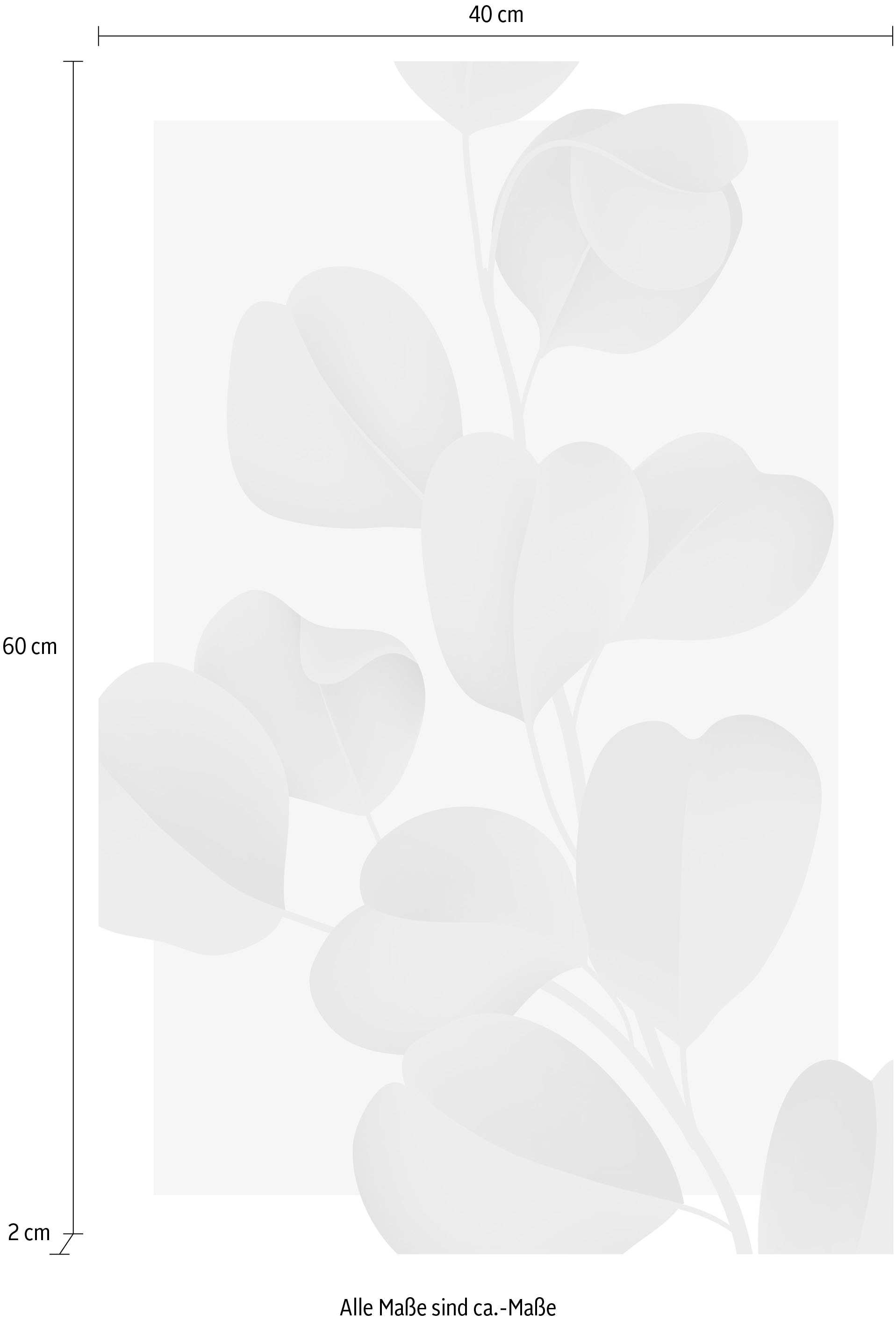 queence Leinwandbild »Blätter mit rosa Hintergrund«, Blumen-Blumenbilder-Blätter-Blätterbilder, Premium-Leinwandstoff, Handarbeit aus Deutschland