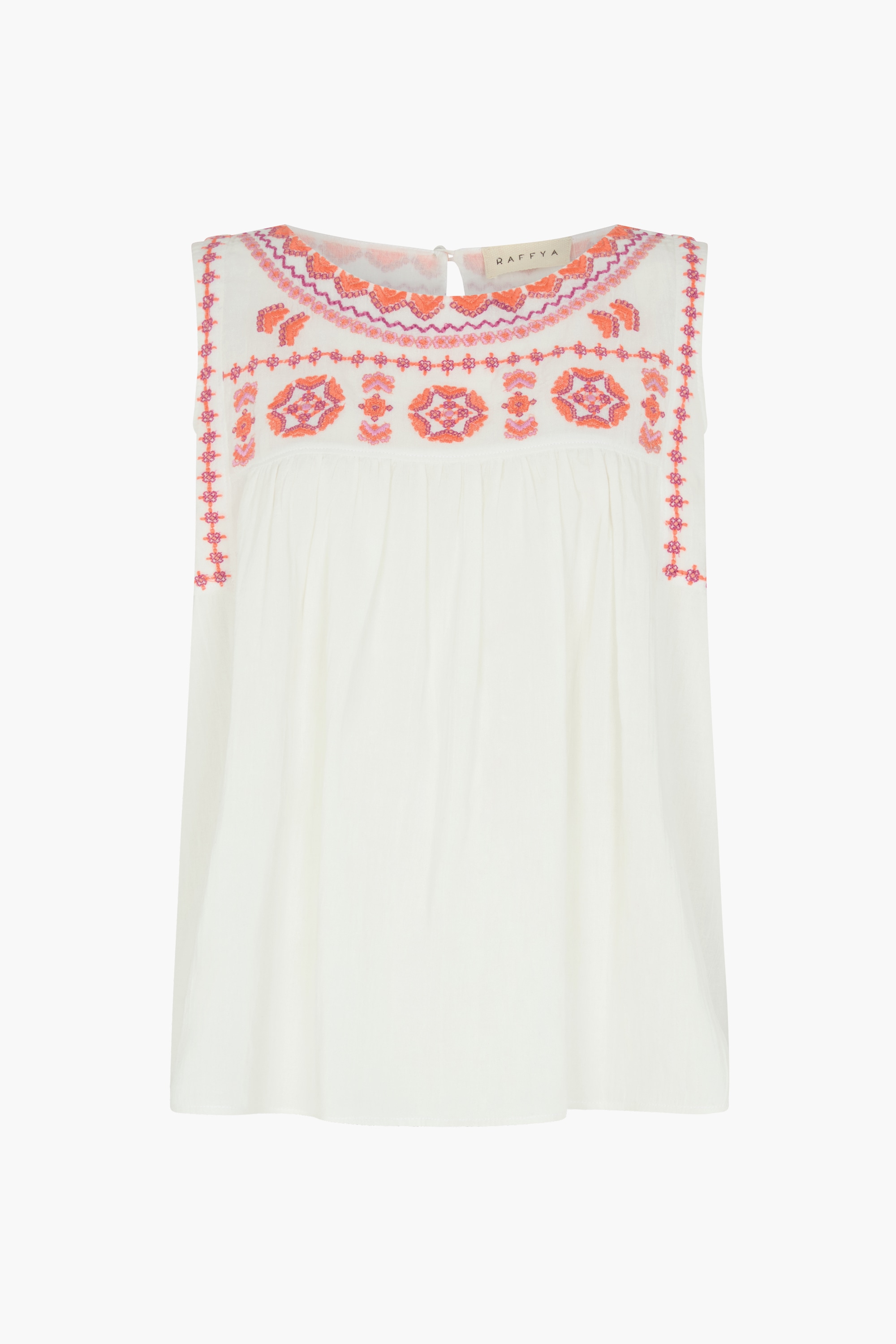 RAFFYA Hemdbluse "Flora Short Sleeve Embroidered Blouse Damen" günstig online kaufen