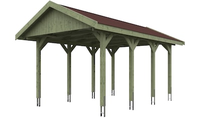 Einzelcarport »Wallgau«, Nadelholz, 291 cm, Grün