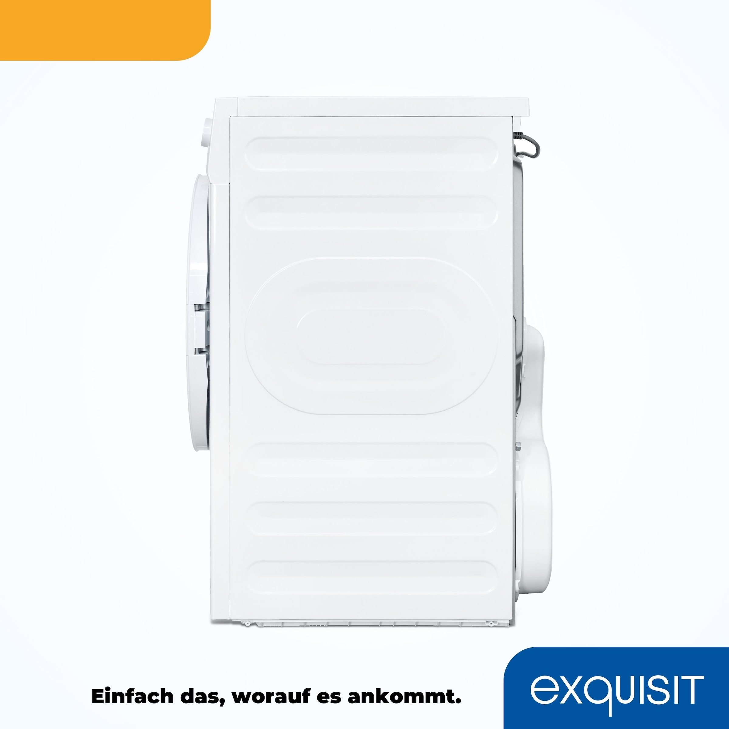 exquisit Wärmepumpentrockner »TWP1001-030D weiss«, 10 kg Füllmenge, 16 Programme, Startzeitvorwahl, Kindersicherung