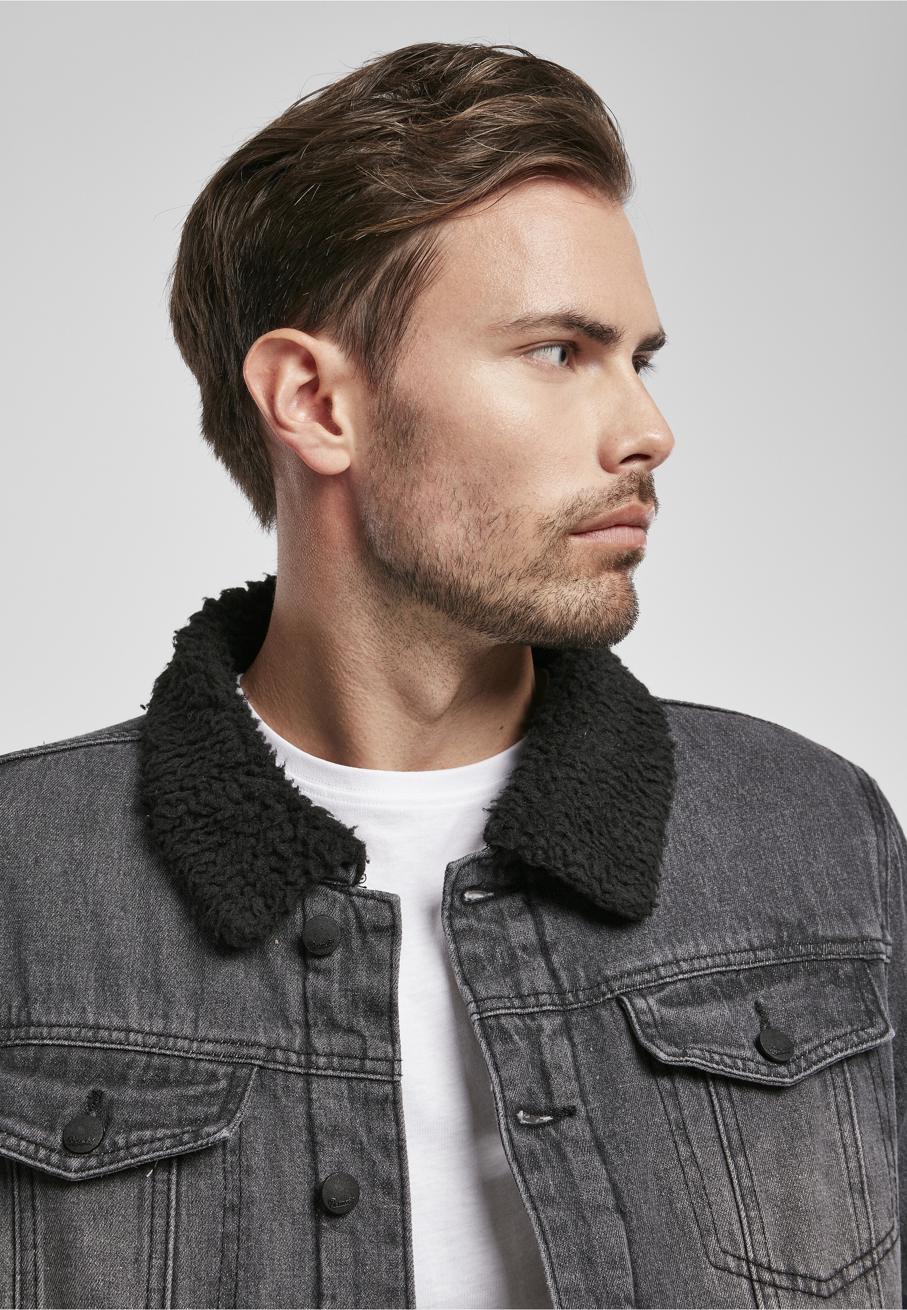 Brandit Allwetterjacke »Brandit Herren Sherpa Demin Jacket« 1 Stk. tlg. ohne Kapuze