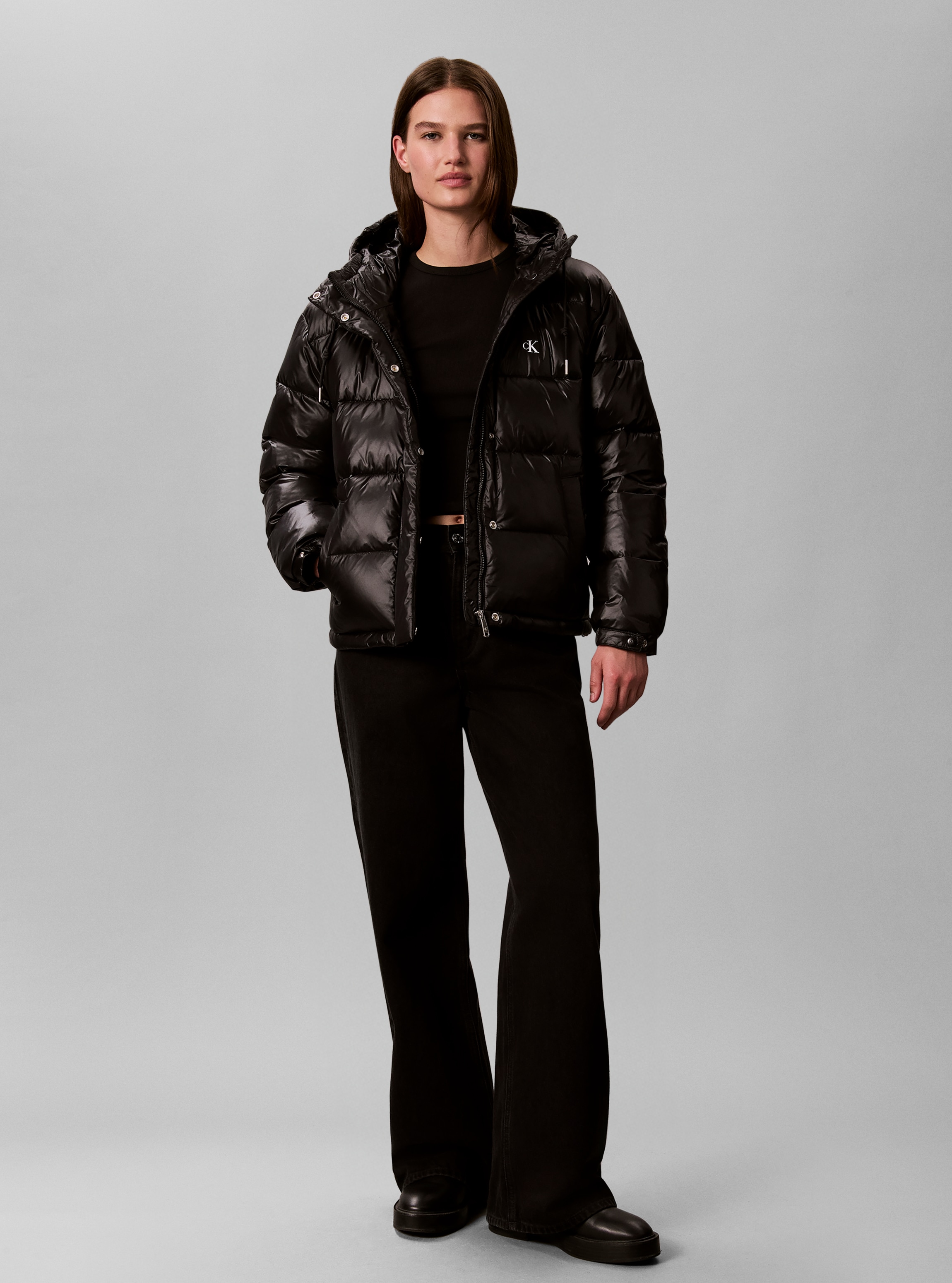 Calvin Klein Jeans Steppjacke »SHINE CLASSIC PUFFER« mit Kapuze Regular fit mit Kapuze