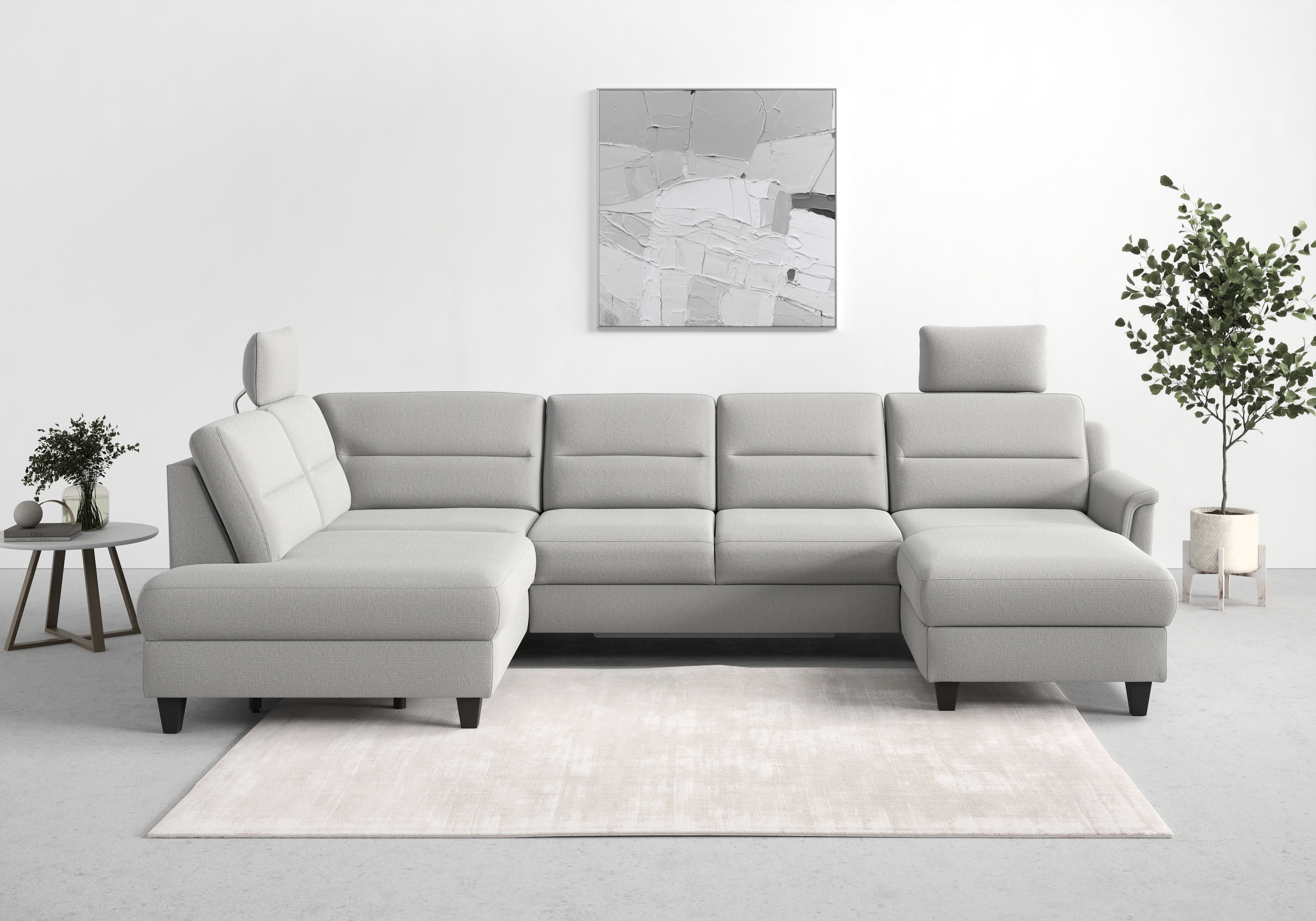 sit&more Wohnlandschaft "Farö U-Form" inklusive Federkern, wahlweise mit Schlaffunktion und Bettkasten