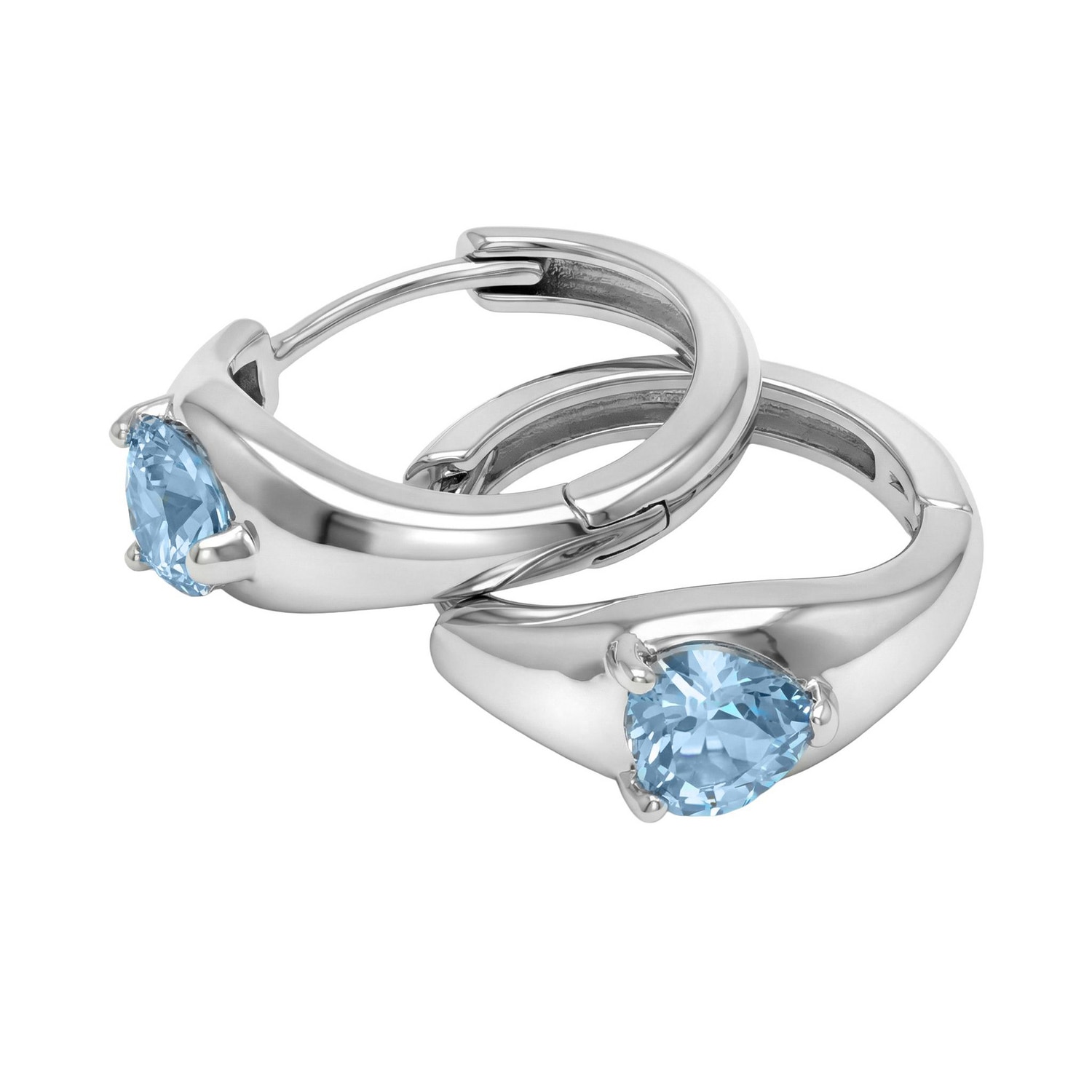 Amor Paar Creolen »Schmuck, Geschenk, Herz« mit Zirkonia (synth.)