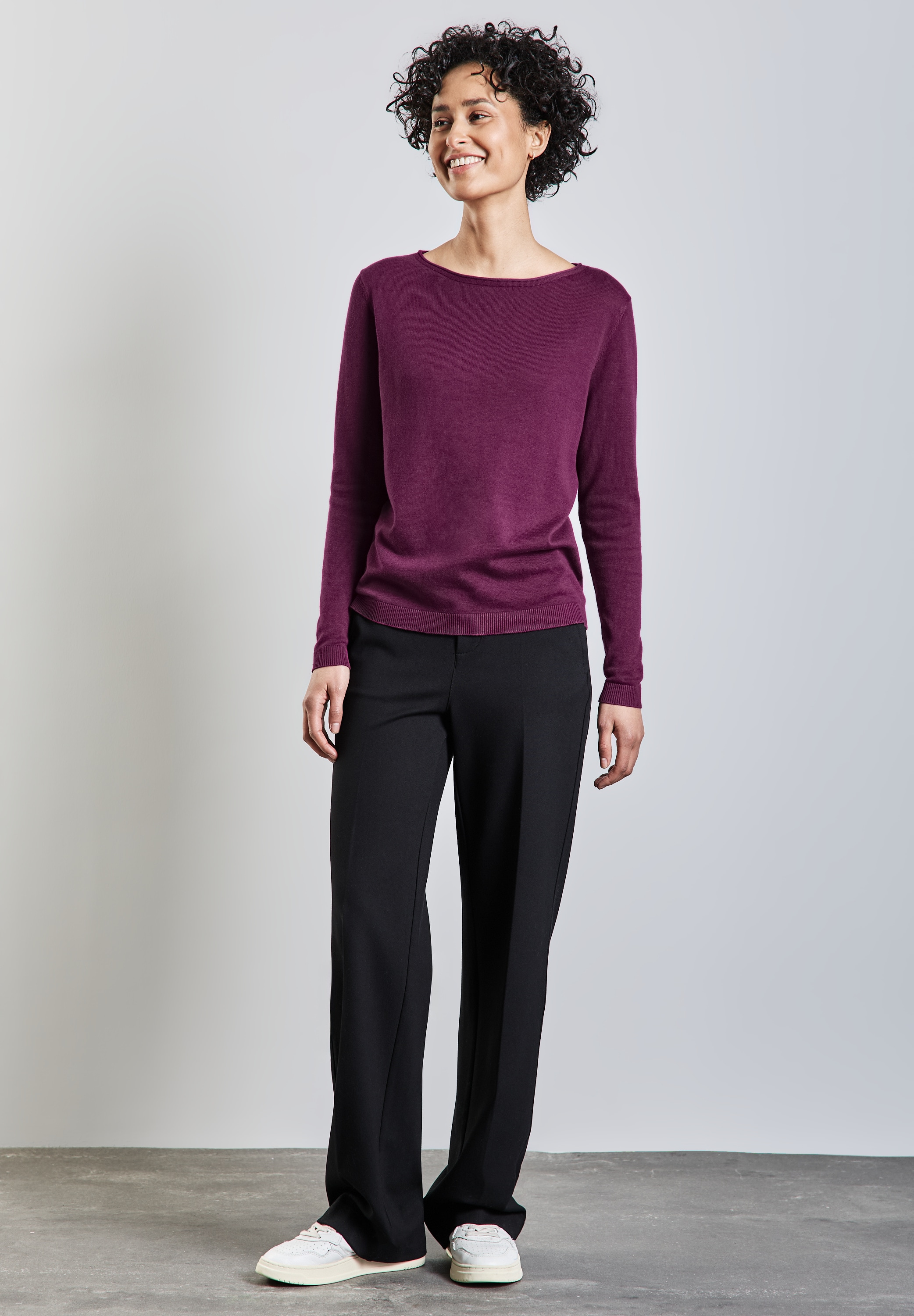 STREET ONE Strickpullover, mit U-Boot-Ausschnitt