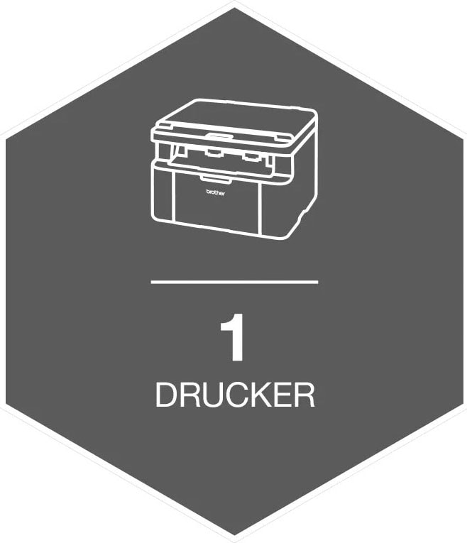 5 Schwarz-Weiß + WLAN »DCP-1612W Brother Toner Multifunktionsgerät BAUR Laserdrucker Kompaktes \