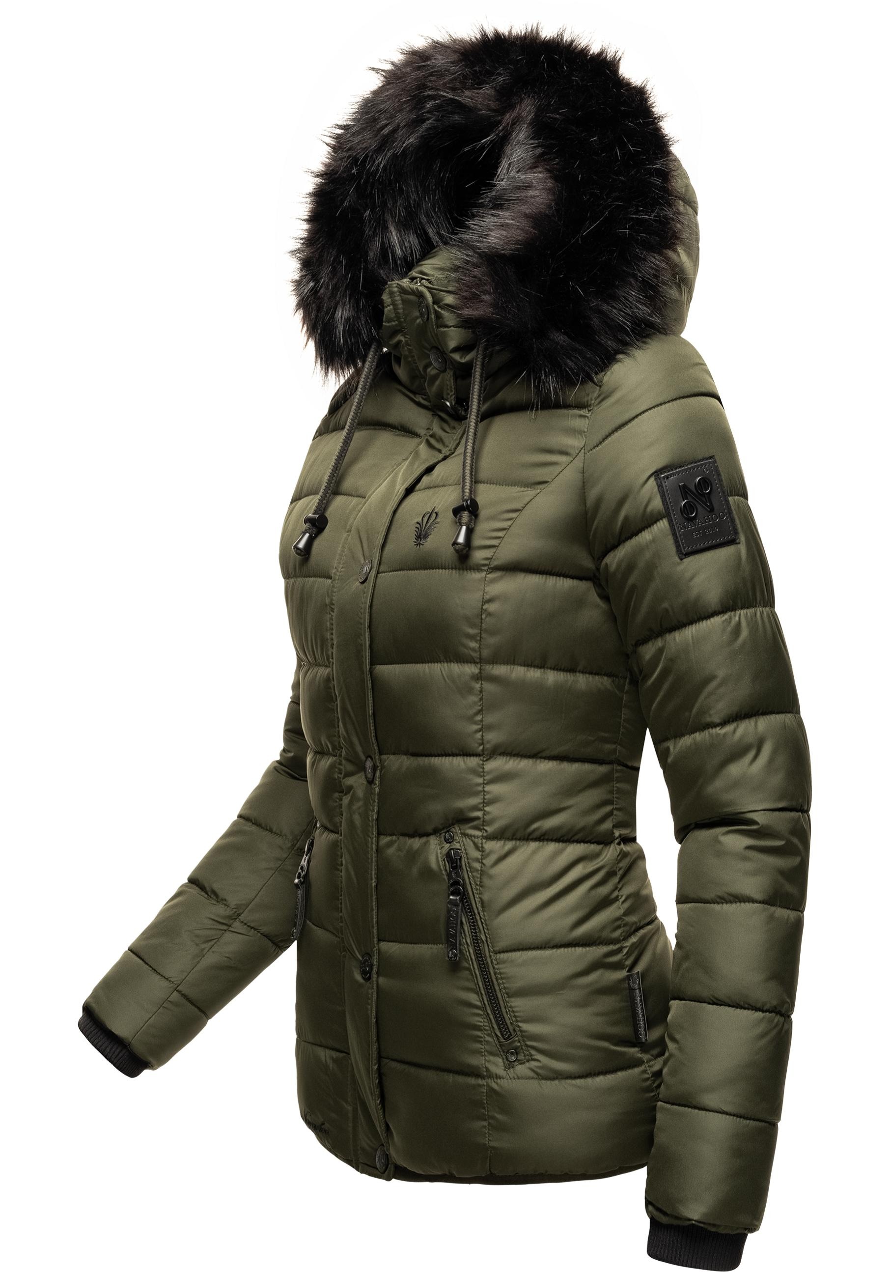 Navahoo Winterjacke "Zuckerbiene", mit Kapuze, modische Steppjacke mit Kuns günstig online kaufen