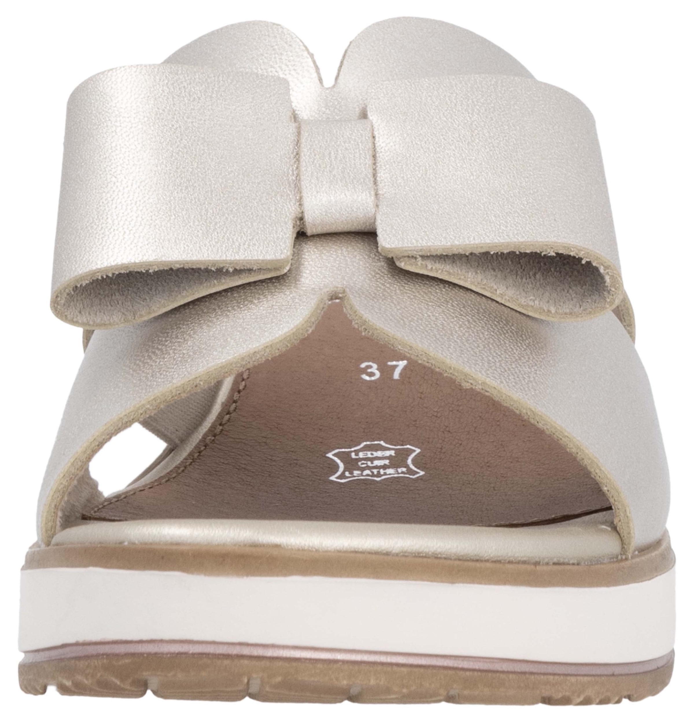 Remonte Pantolette, Keilabsatz, Sommerschuh mit schöner Zierschleife