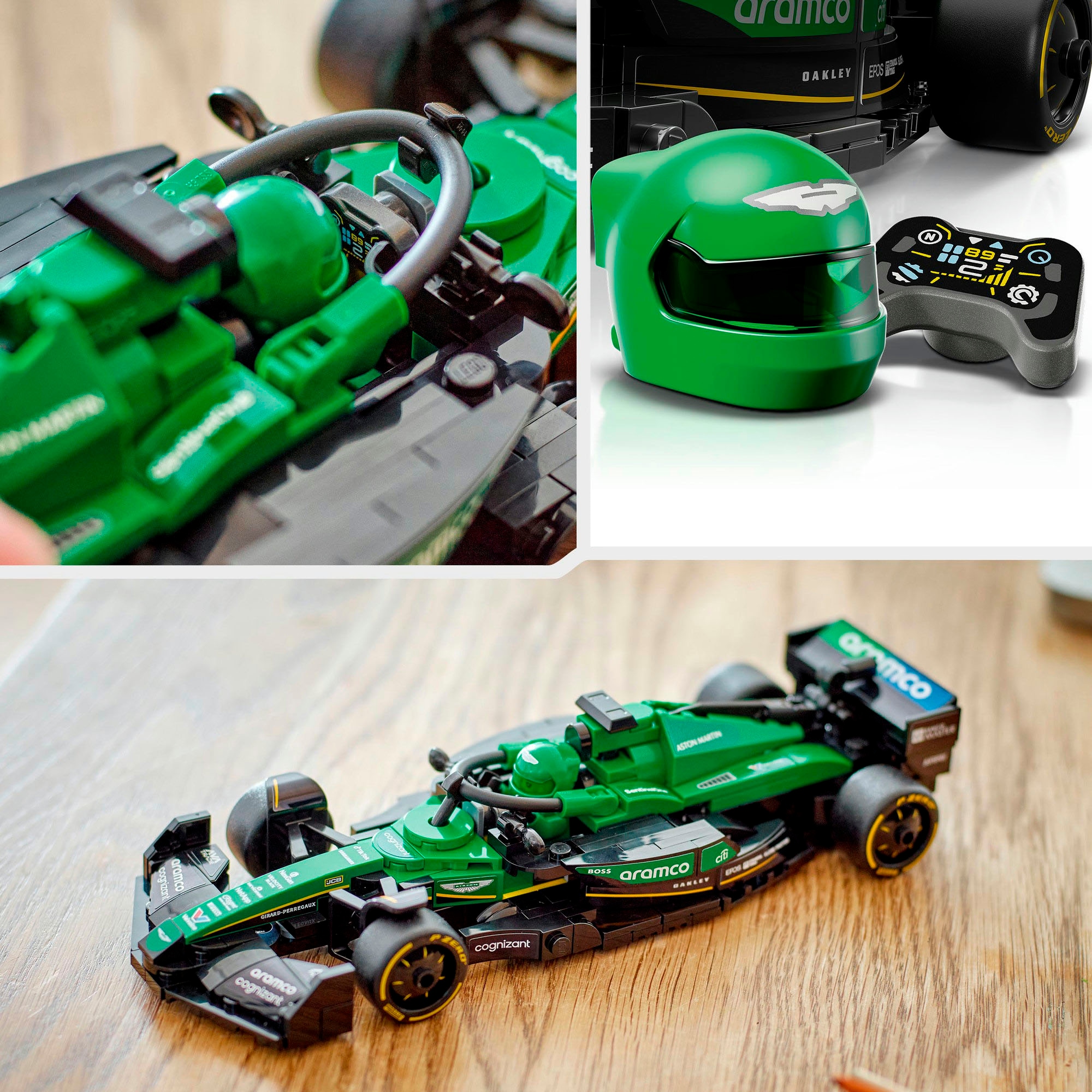 LEGO® Konstruktionsspielsteine »Aston Martin Aramco F1® AMR24 Rennauto (77245), LEGO® Speed Champions«, (269 St.), Made in Europe