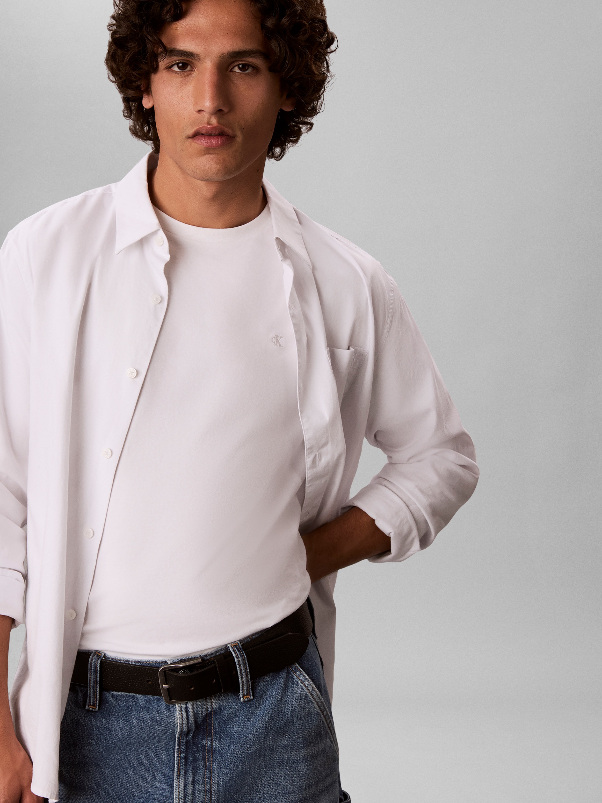 Calvin Klein T-Shirt »SS STRETCH COTTON SLIM TEE« Mit Rundhalsausschnitt