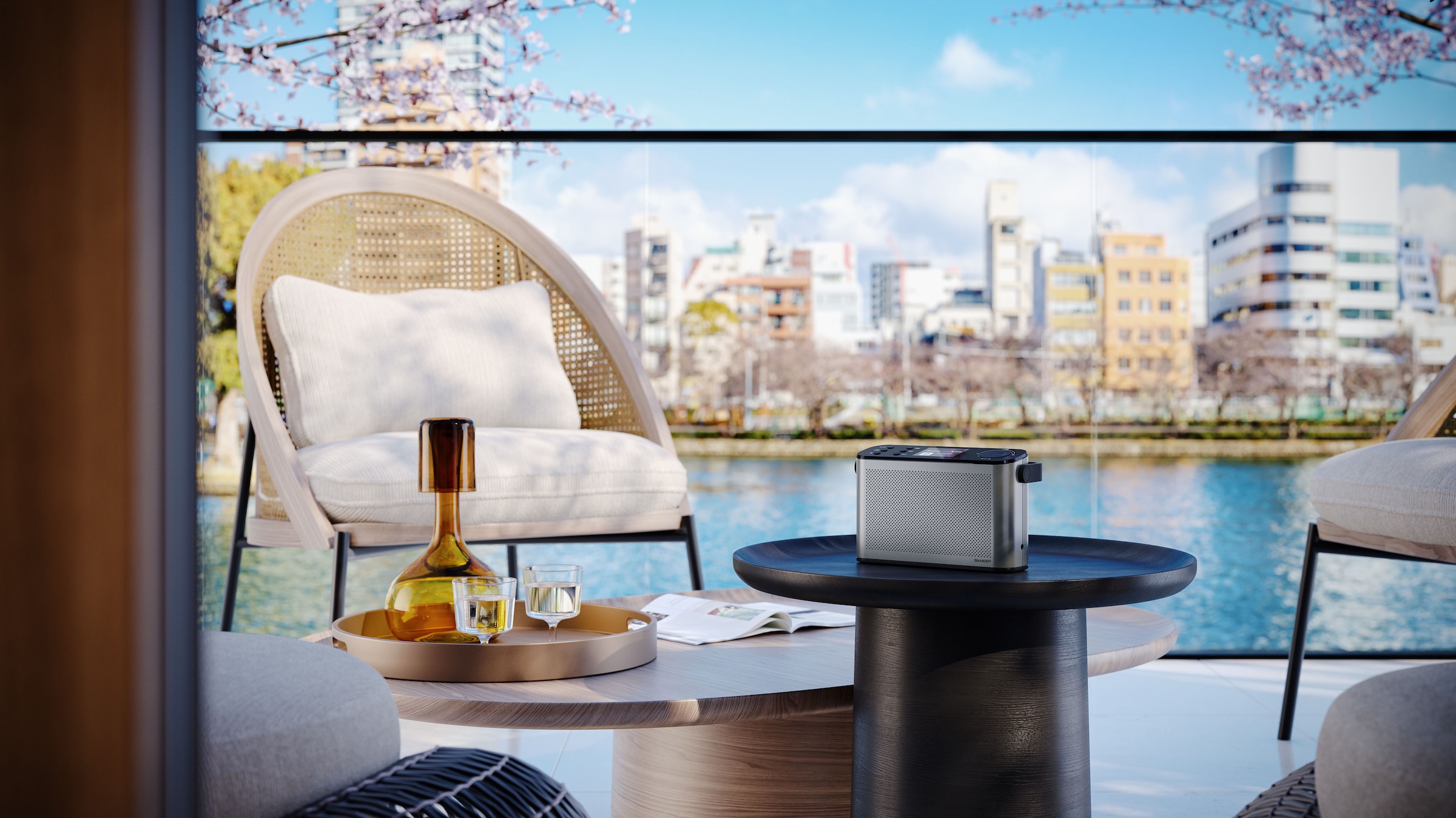 Sharp Digitalradio (DAB+) »OSAKA Stereo Tragbares Digitalradio« (A2DP Bluetooth | AVRCP Bluetooth | Bluetooth Automatische Senderverfolgung | Digitalradio (DAB+) | FM-Tuner mit RDS )