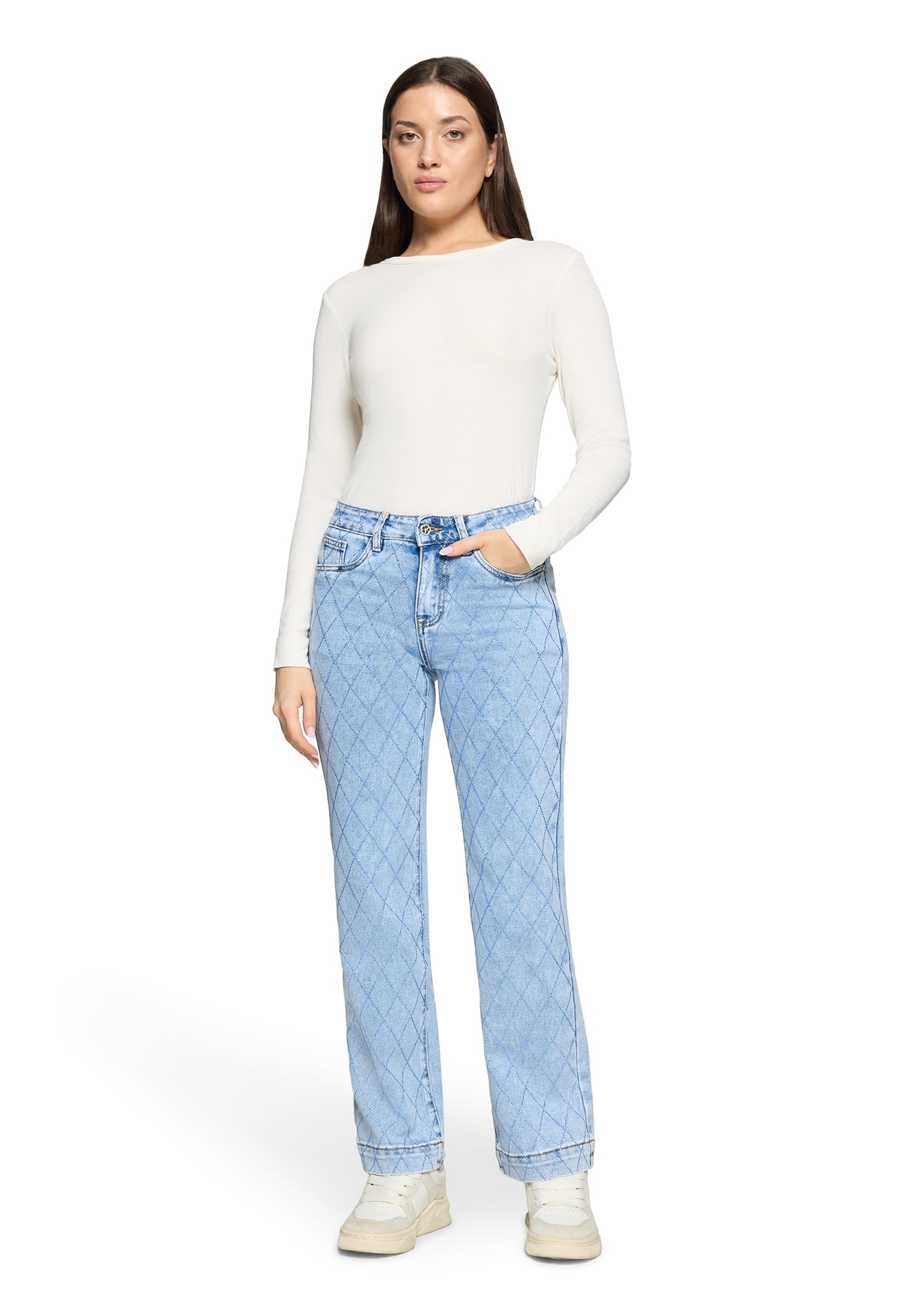 Cartoon Stretch-Jeans »Damen mit Strass«