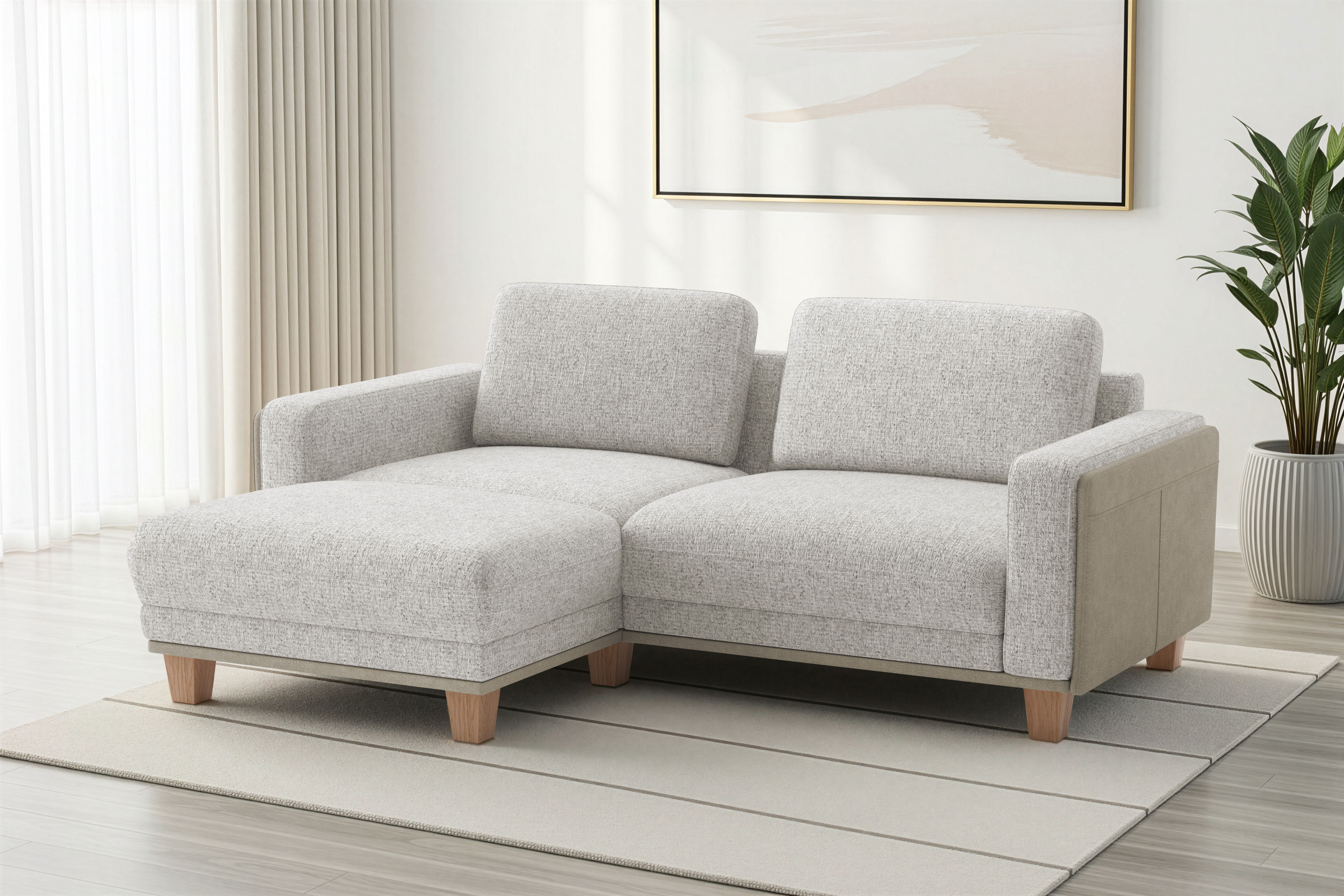 sit&more Ecksofa "Concept" Modernes Sofa in drei Fußfarben zur Auswahl