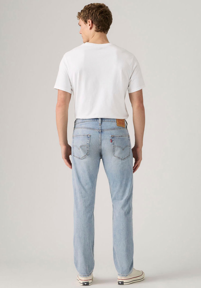 Tapered-fit-Jeans LEVI'S "502 TAPER", Herren, Gr. 33, Länge 32, blau (iceberg cool), Denim/Jeans, Obermaterial: 99% Baumwolle, 1% Elasthan, Basic, loose fit knöchellang, Jeans, in elegantem, modernem Stil, Topseller 3