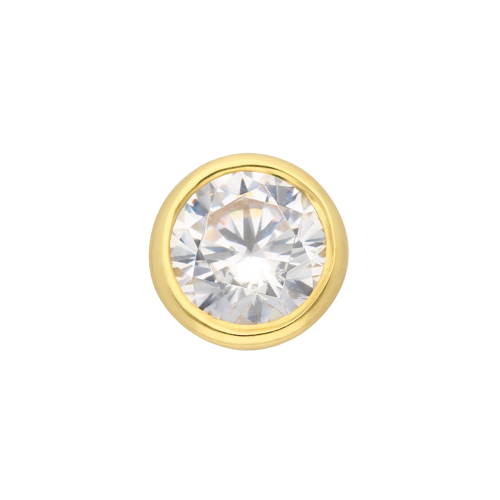 Adelia´s Kettenanhänger »333 Gold Anhänger mit Zirkonia Ø 7 mm« mit Zirkonia  Goldschmuck für Damen