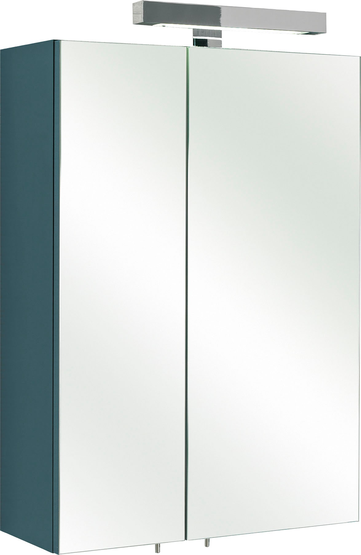 Saphir Spiegelschrank "Quickset 311 Badschrank, 2 Spiegeltüren, 2 Einlegeböden, 50 cm breit", inkl. LED-Beleuchtung, Sch