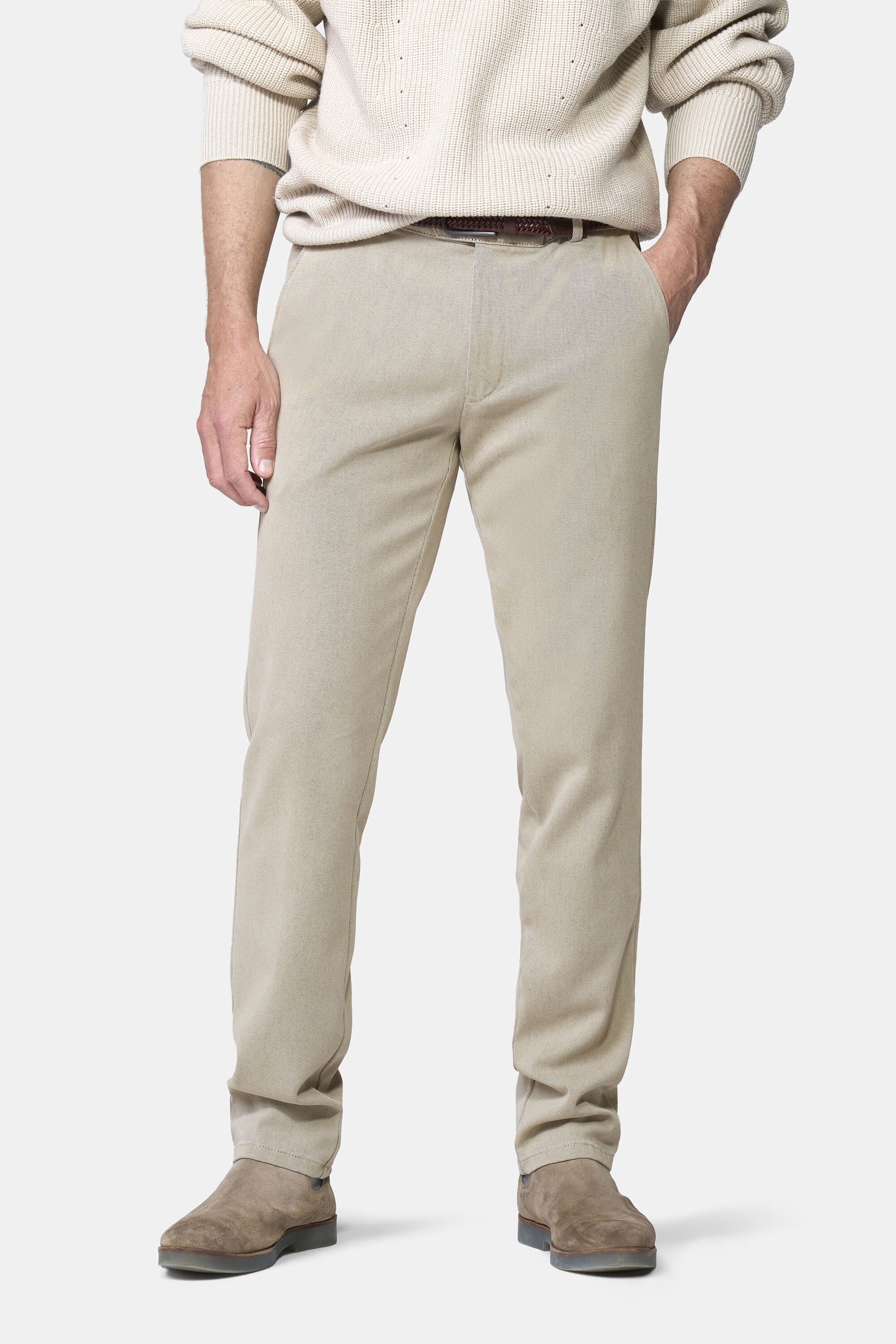 MEYER Chinos "Bonn 2-3615" Thermohose, mit Hemdenstopper