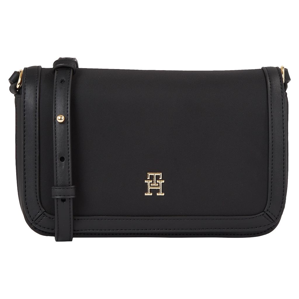 Tommy Hilfiger Umhängetasche »TH ESSENTIAL S FLAP CROSSOVER«, Handtasche Damen Tasche Damen Schultertasche Recycelte Materialien