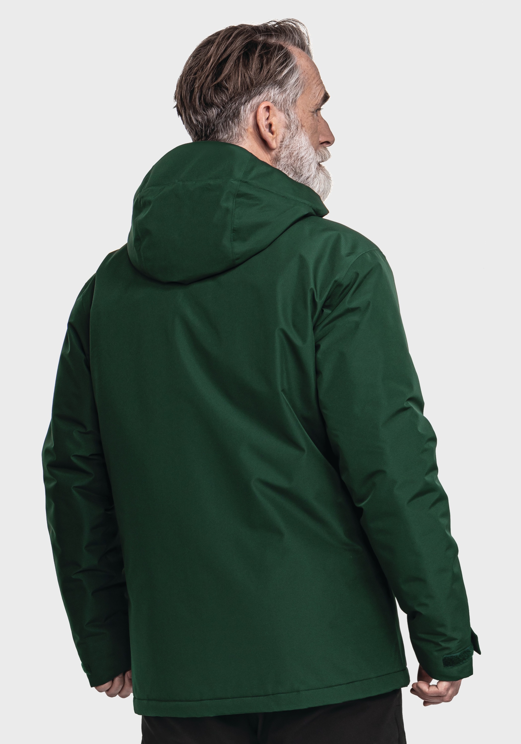 Outdoorjacke SCHÖFFEL "Hiking Ins Jacket Style Wildkar MNS", Herren, Gr. 52, grün (6965, grün), Oberstoff: Aussenseite: 100% Polyester; (Membran: Thermoplastisches Polyurethan); Futter: 100% Polyester; Wattierung: 100% Polyester, regular fit, hoch geschlo 3