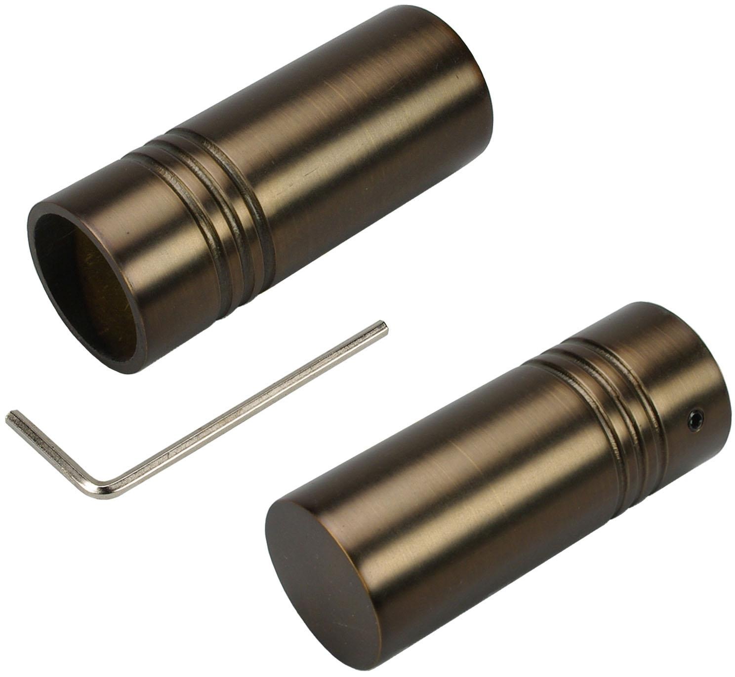 Liedeco Gardinenstange »CELZYLIN02SG2L«, 2 läufig-läufig, Fixmaß, 2-läufig im Fixmaß Ø 25/20 mm