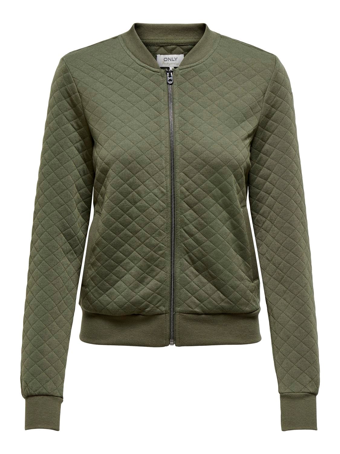 ONLY Sweatjacke »ONLJOYCE L/S BOMBER SWT NOOS« Polyester, regular fit