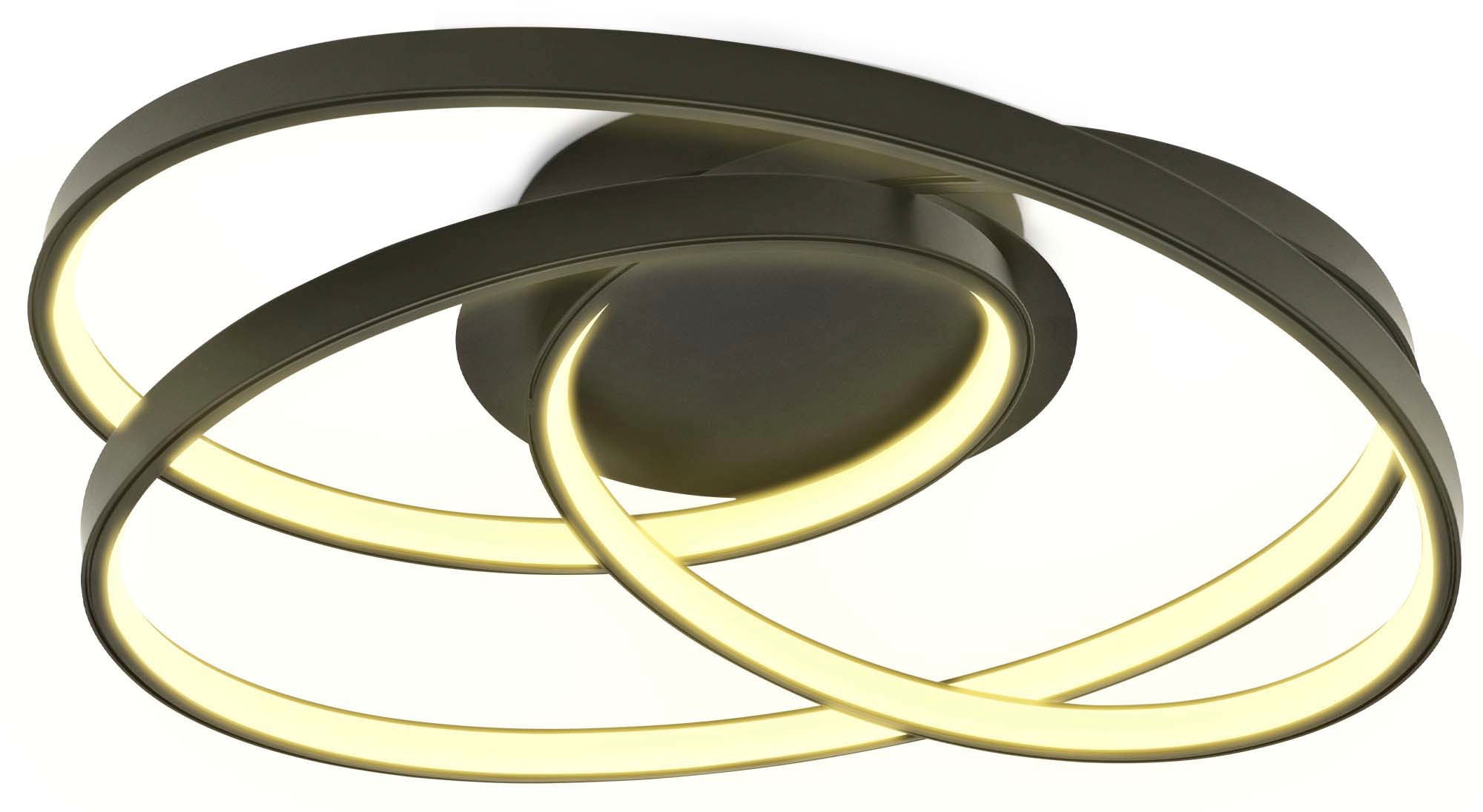 TRIO Leuchten LED Deckenleuchte Deckenlampe inkl. flammig-flammig, BAUR »Circle«, Ringen Fernbedienung 1 | / schwarz mit matt schwenkbaren
