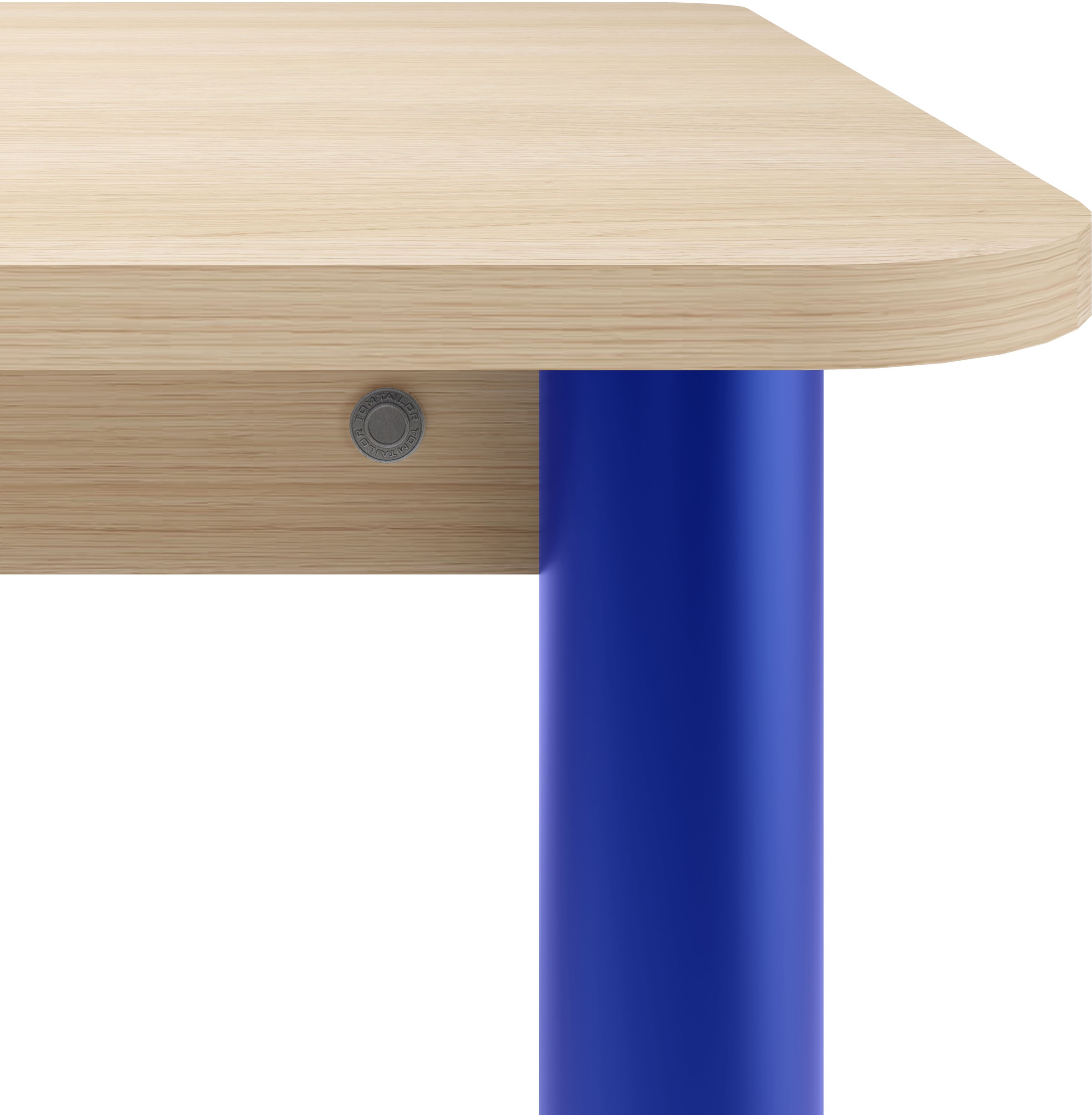 Esstisch TOM TAILOR HOME "COLOR TABLE", light oak 05, cobalt blau 04, light oak 05, B:180cm H:76cm T:100cm, Tische, Esstisch, Esstisch, 4-Fuß, 3 Größen, 3 Dekorfarben, 4 Fußfarben, ABS-Kante 3