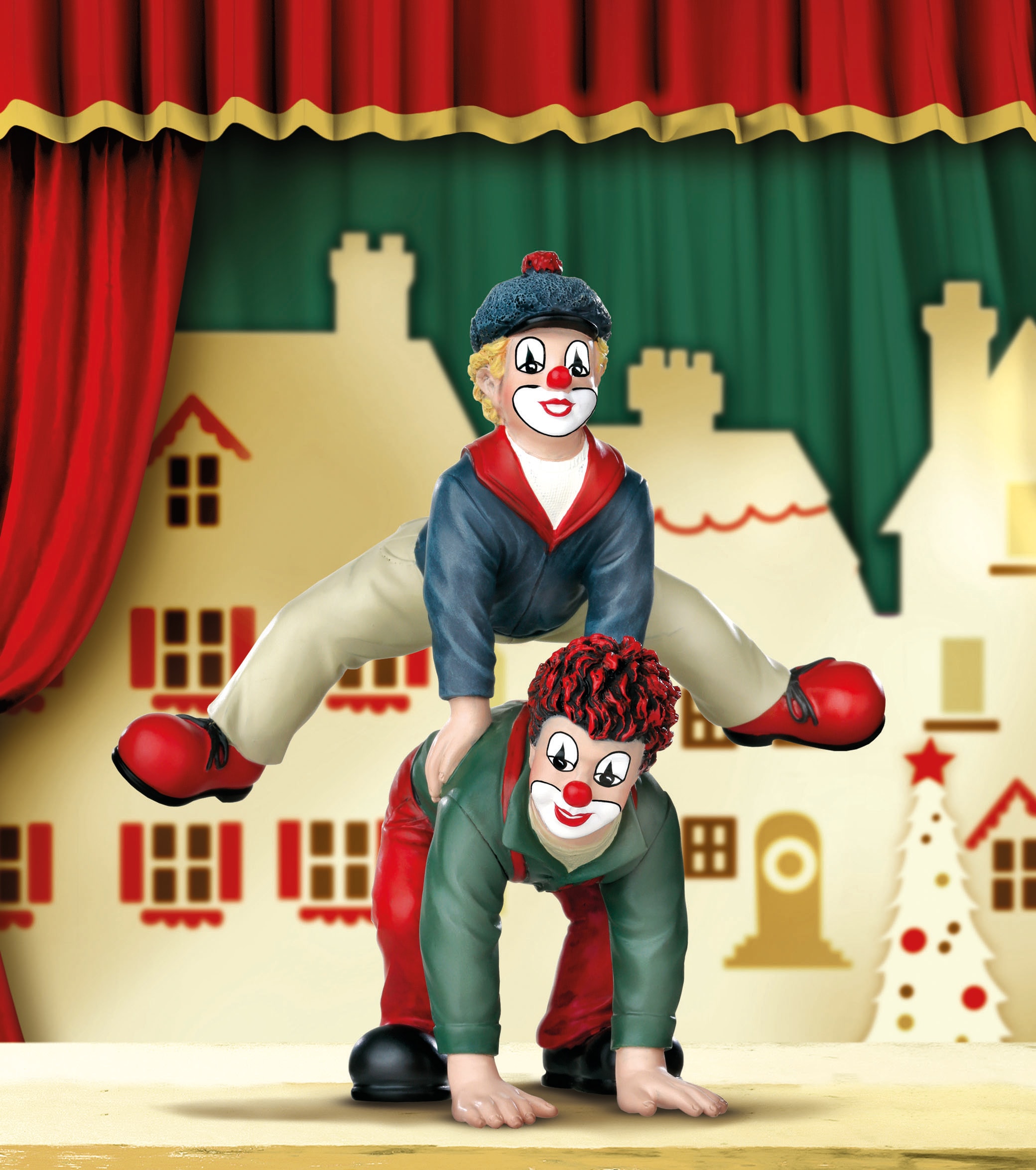 Sammelfigur BAUR »Clown Bocksprung«, handbemalt, Gildeclowns bestellen Wohnzimmer Der Dekofigur, |