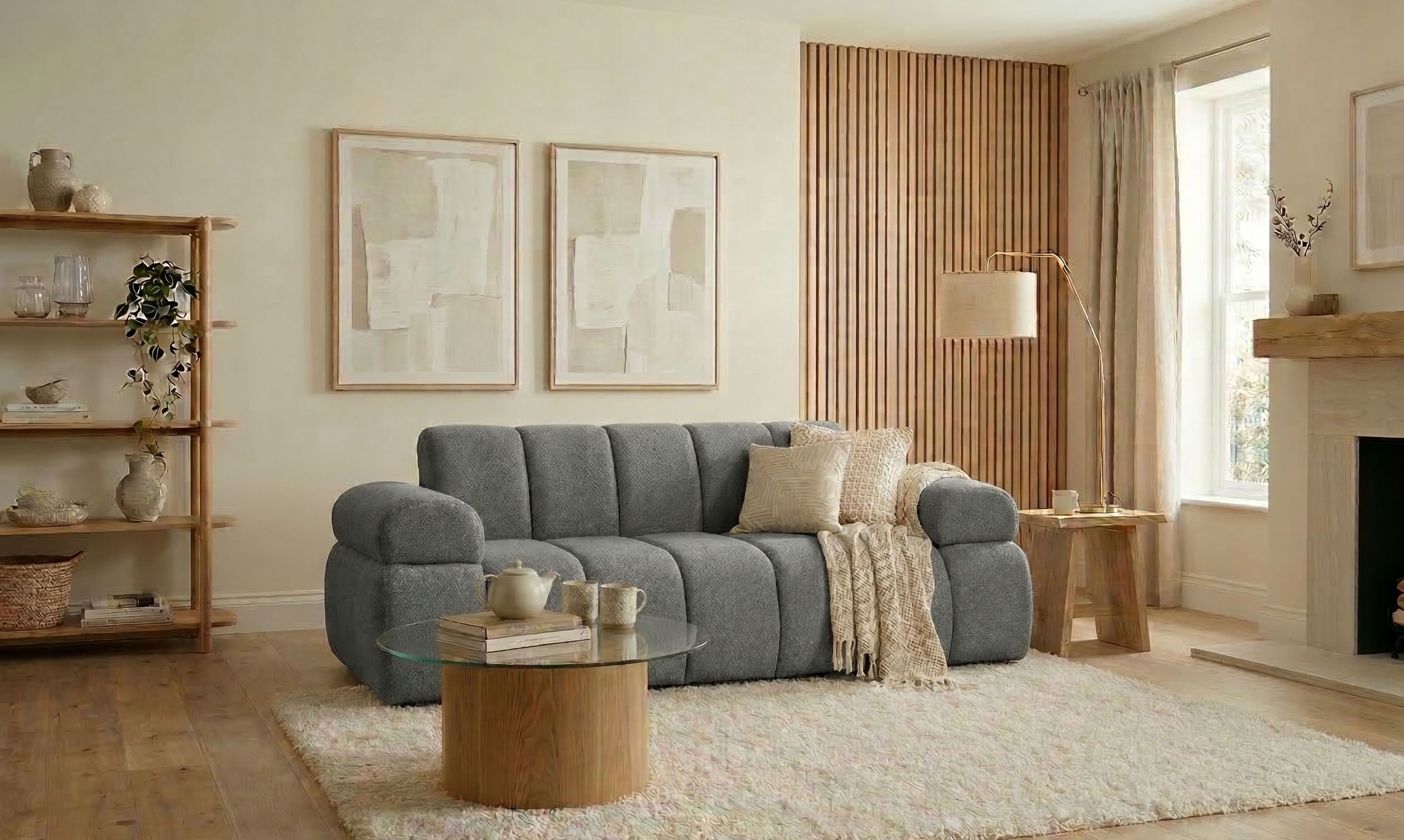 Home affaire 2-Sitzer "LYOTH Design-Sofa, moderne Steppung, Breite 180 cm" mit Wellenunterfederung, gemütlich und modern, komfortables Sitzgefühl