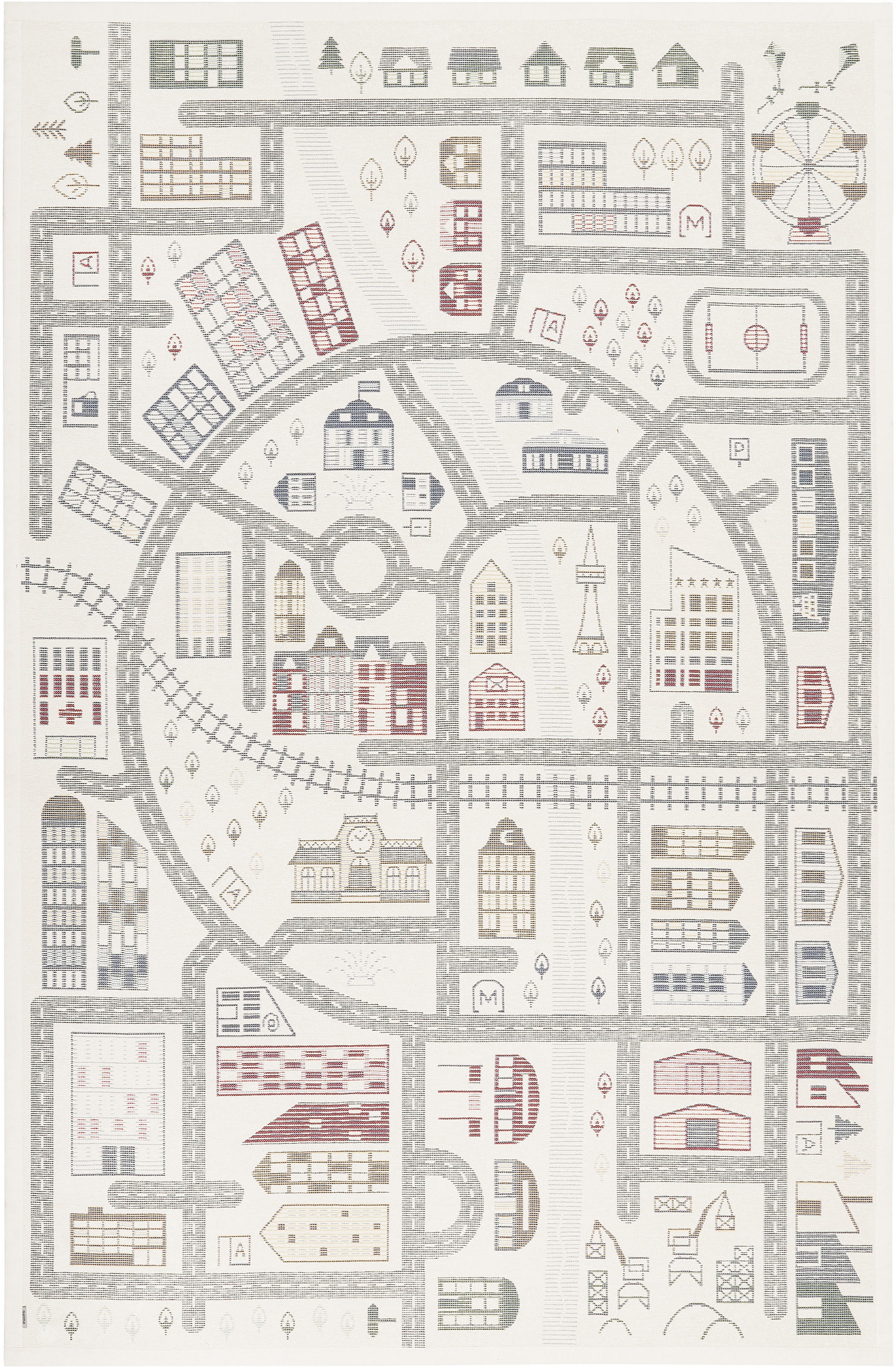 SMART KIDS Kinderteppich »Dakota«, rechteckig, 3 mm Höhe, Kinder Straßen Spiel Teppich, Pastell