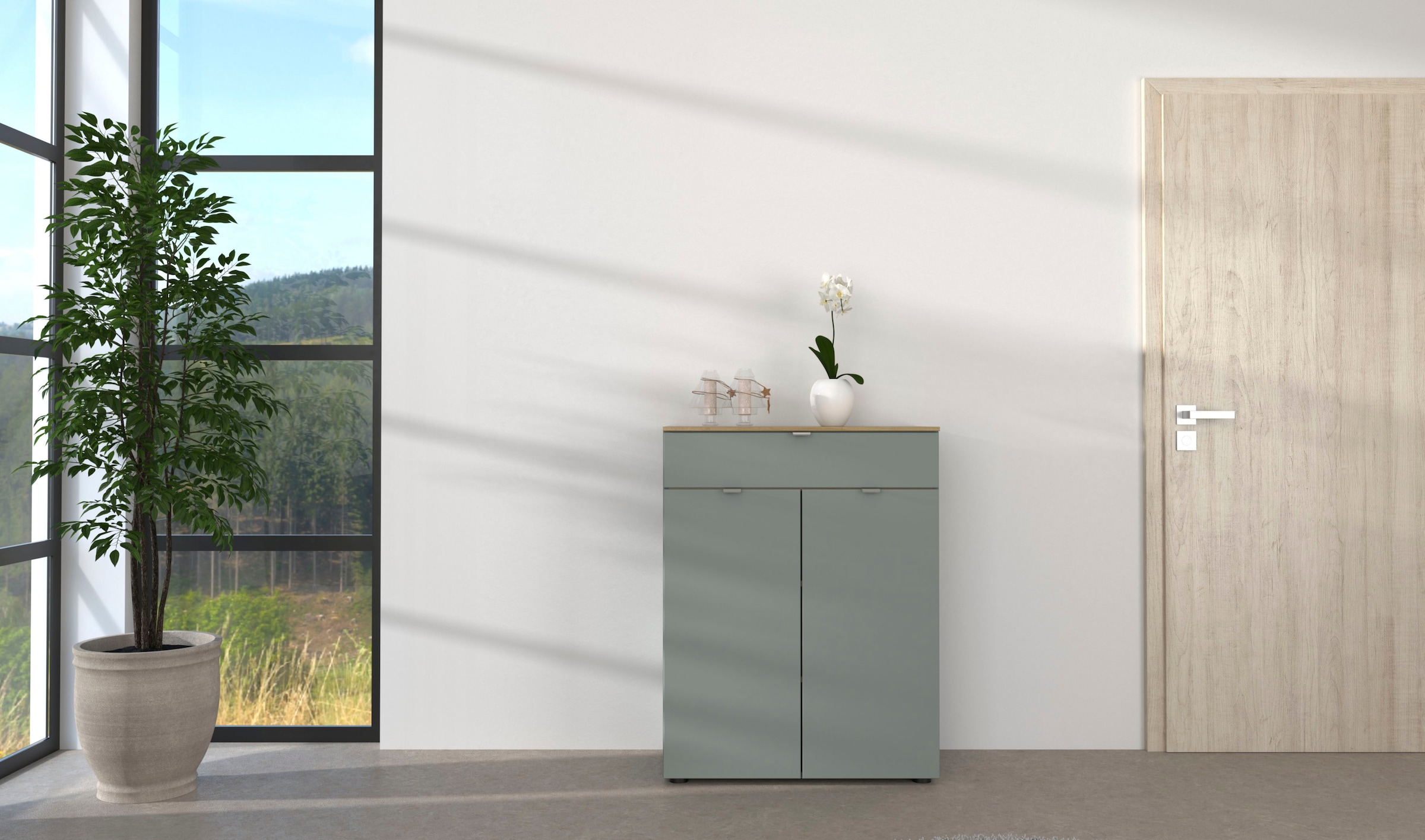 Innostyle Kommode »BARI Kommode, BxHxT 78x101x41 cm« 1 Stk. tlg. 2 türig, 1 Schublade, Fuß-Set bestellbar, Soft-Close