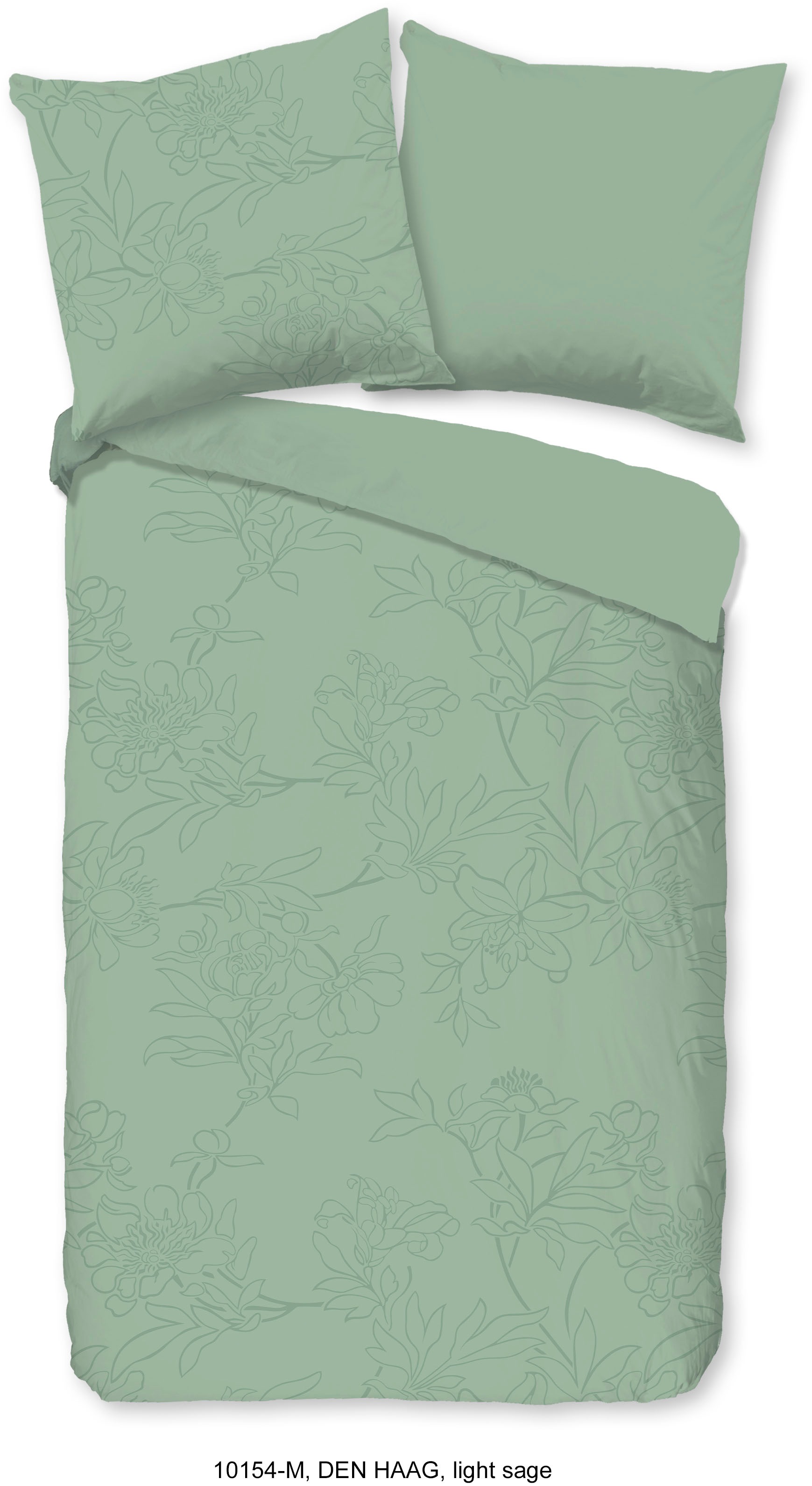 PURE luxury collection Wendebettwäsche »Den Haag« 2 Mikrofaser, Pflegeleicht, Reißverschluss, Wende, 3D, blume, uni muster