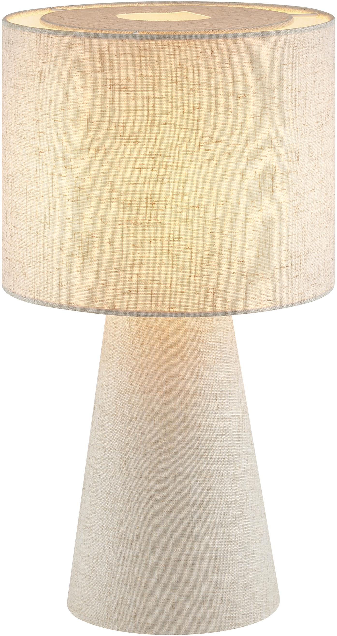 Tischleuchte "Lienne", beige, 1, Ø 25cm H: 45cm, 1 Stk., LEGER HOME BY LENA GERCKE, Leuchten, Höhe 45 cm, Ø 25 cm, E14, Textilschirm, Schnurzwischenschalter, Tischleuchte