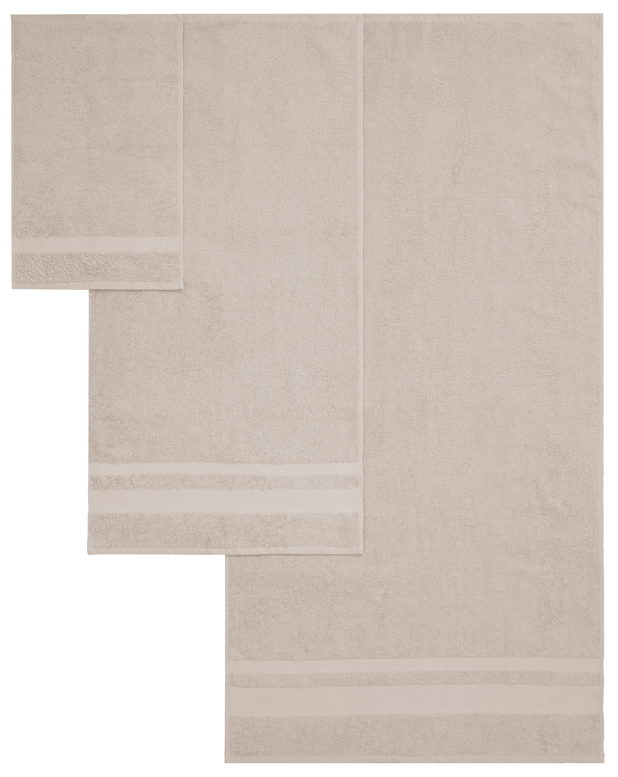 my home Handtuch Set »Vanessa, 10-tlg Handtuch-Set, in Standard- und Premium-Qualität, weich« Set 10 tlg. Walkfrottee 100% Baumwolle, Duschtücher, Handtücher, Gästetücher, mit Bordüre