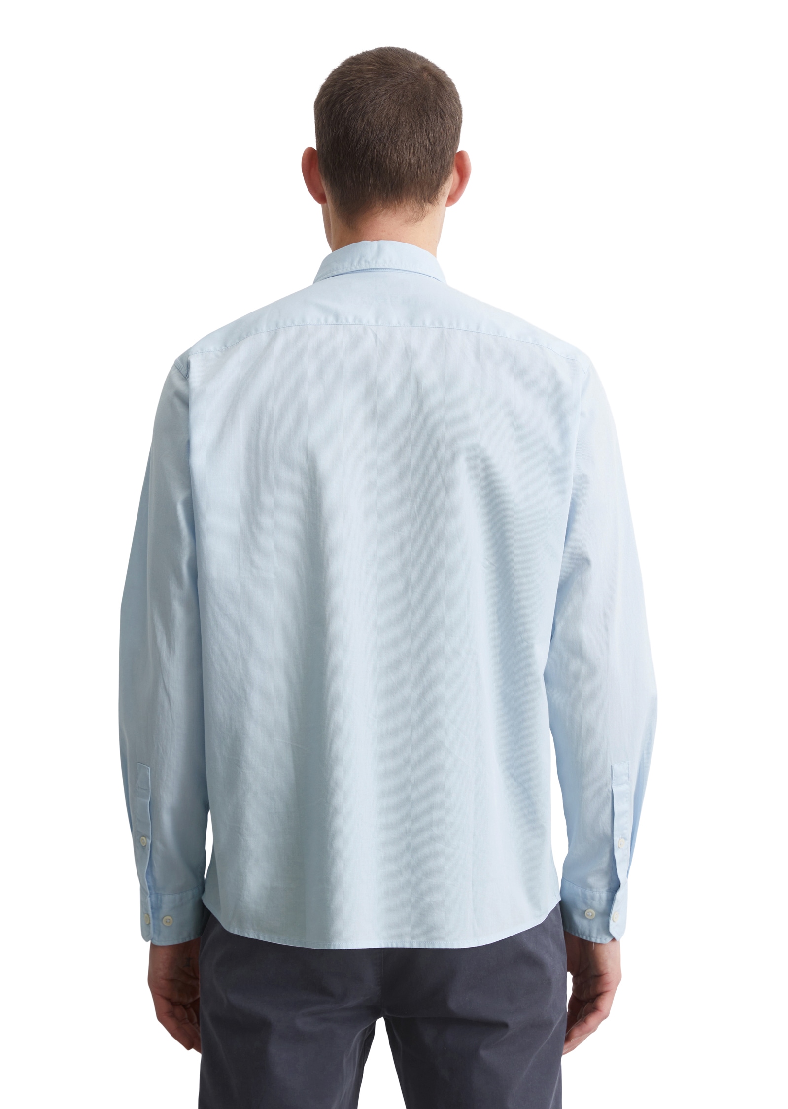 Marc O'Polo Langarmhemd, regular fit aus Bio-Baumwolle, Button-down-Kragen, mit Struktur