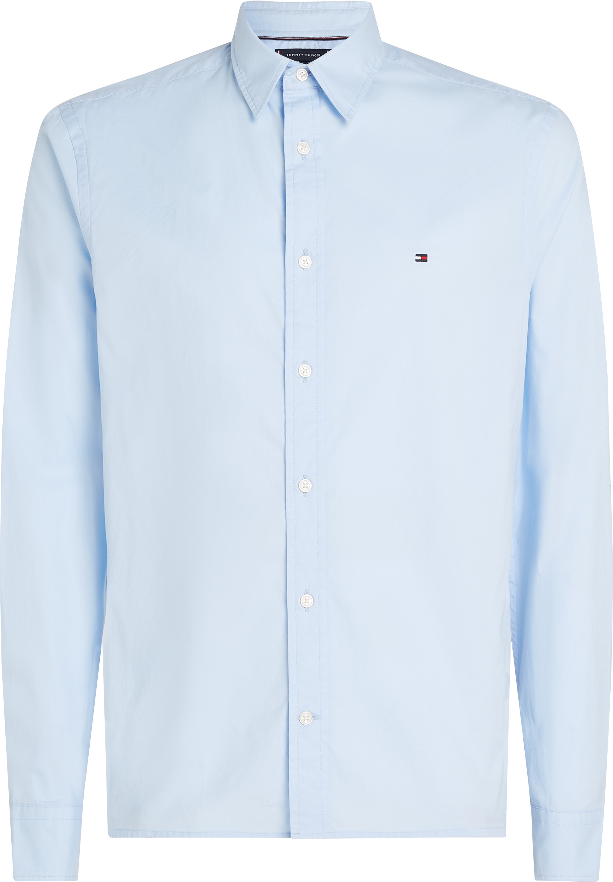 Tommy Hilfiger Businesshemd »FLEX POPLIN KENT COLLAR SF SHIRT«, mit Logostickerei