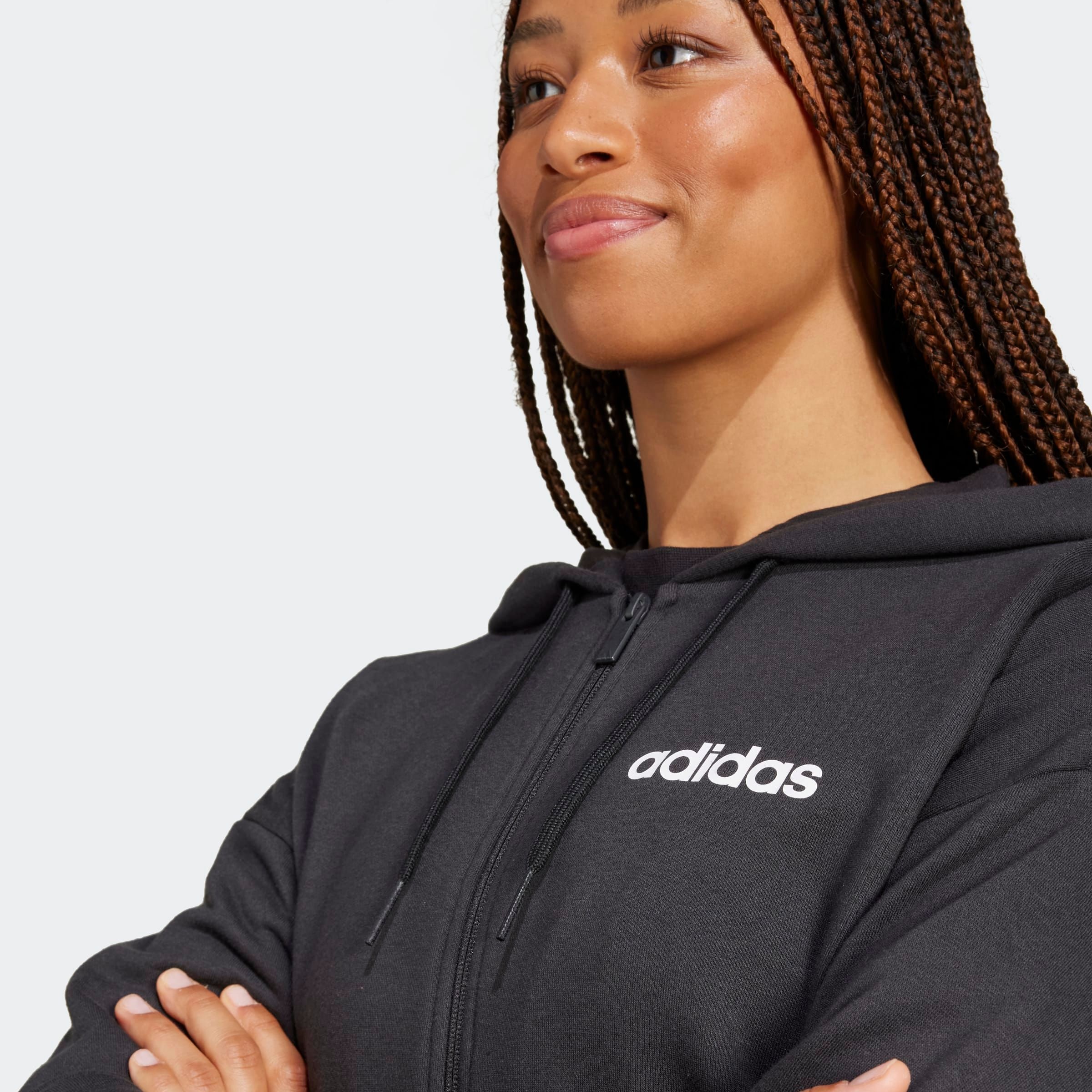 adidas Sportswear Kapuzensweatshirt »W LIN FT FZ HD«