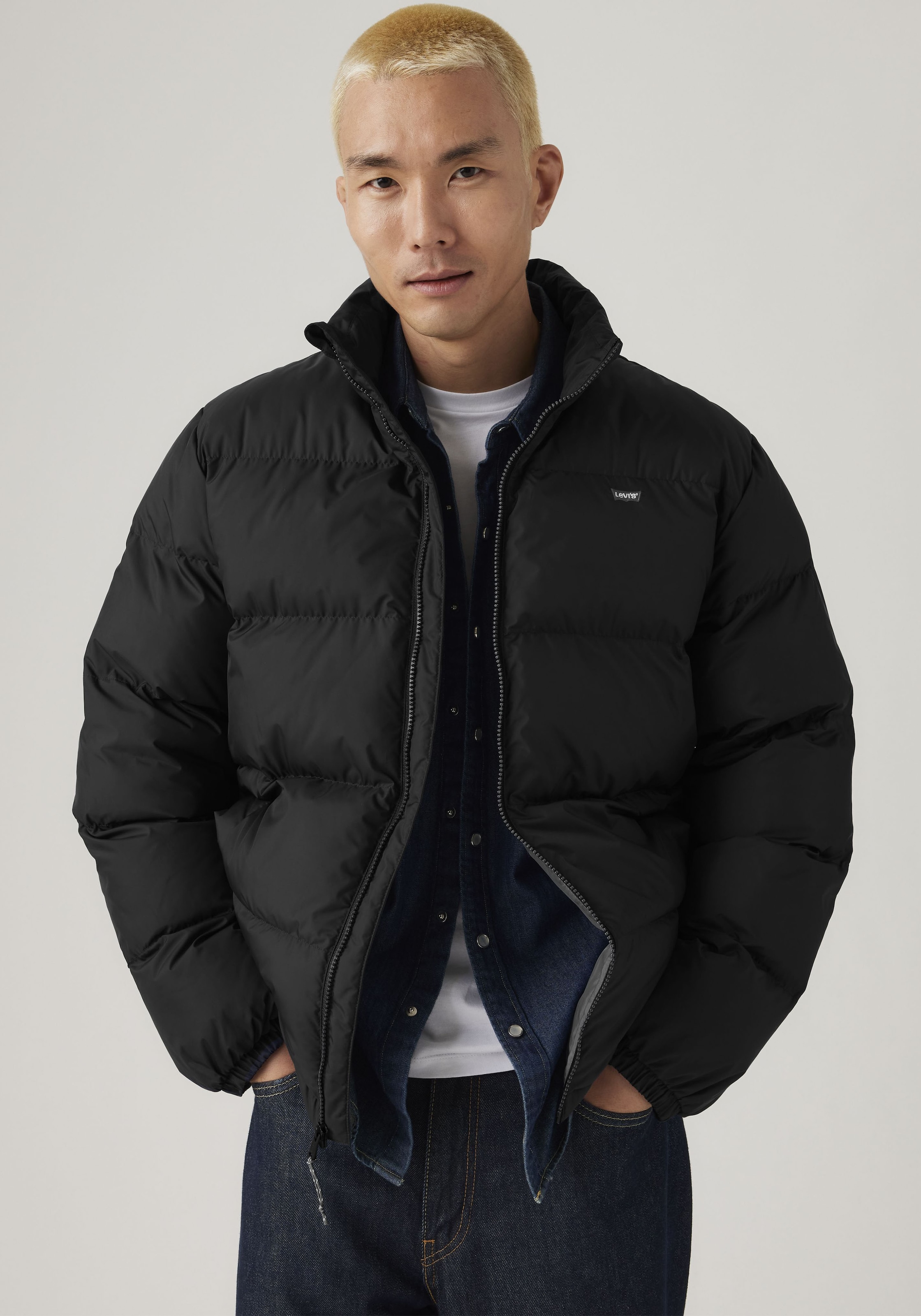 Levi's® Steppjacke »PIEDMONT SHORT PUFFER« ohne Kapuze mit Reißverschluss und Stehkragen